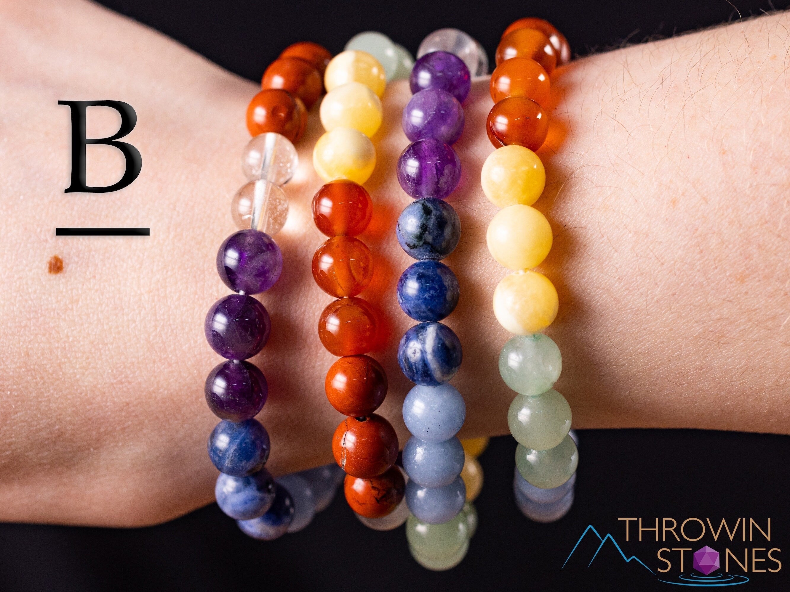 Chakra Healing Crystal Bracelet - Handmade Round Bead Bracelet with Natural Stones for Energy Balance & Spiritual Wellness | Yoga, Meditation & Everyday Wear