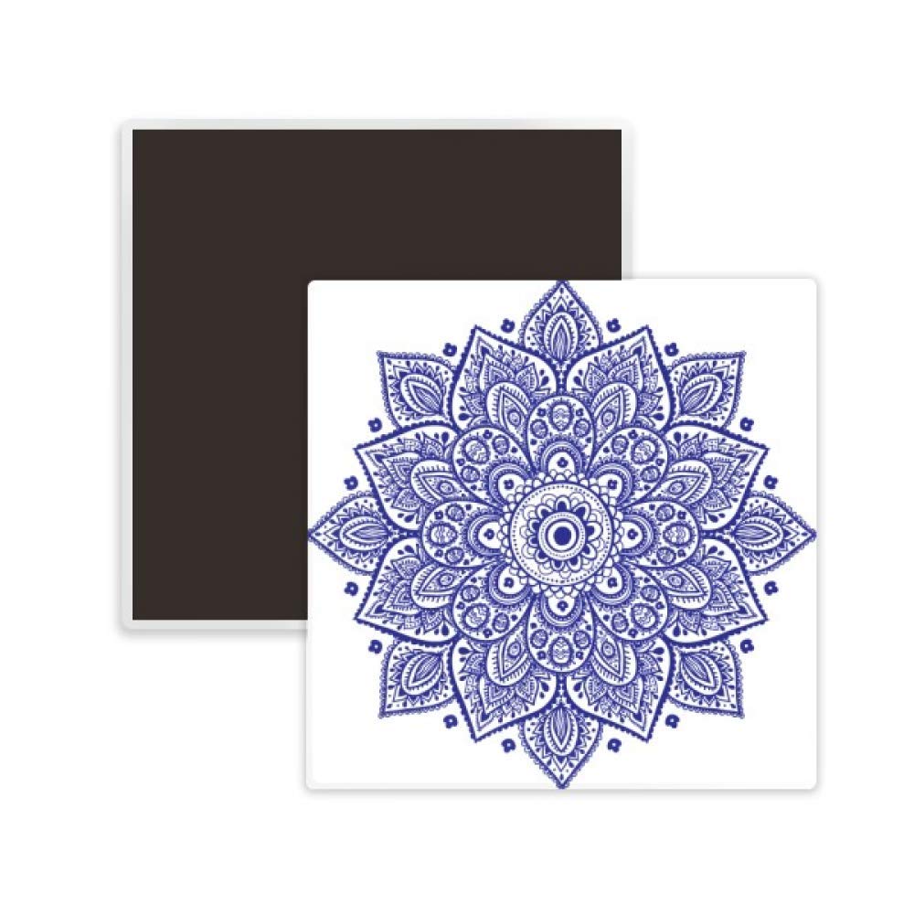 Vintage Floral Ceramic Fridge Magnet - Decorative Square Keepsake for Refrigerator, Whiteboard & Metal Surfaces - Perfect for Home, Office & Gift Giving
