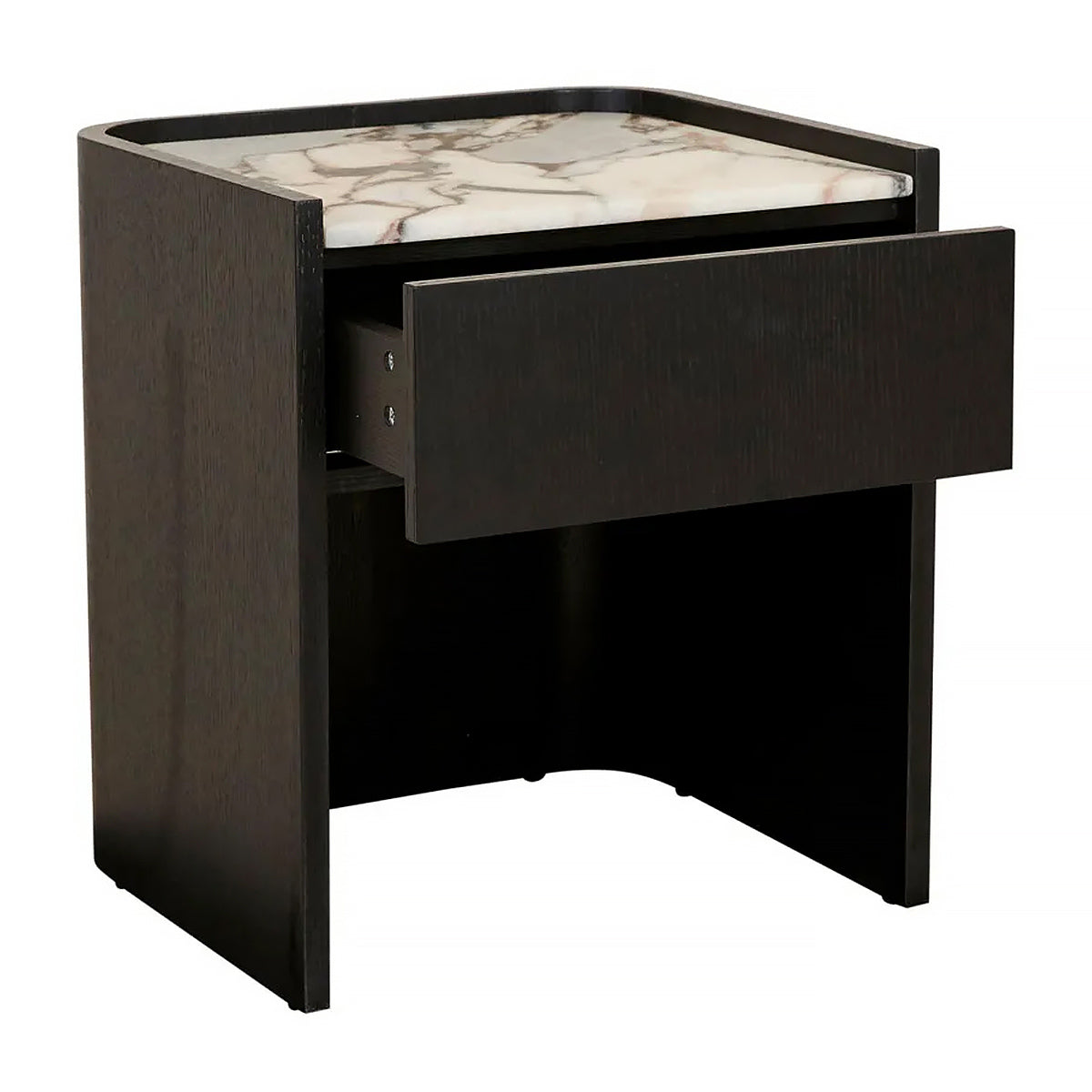 Globe West Elsie Bedside Table - Modern Nightstand with Storage Drawer for Bedroom, Living Room & Office - Stylish Wooden End Table with Shelf