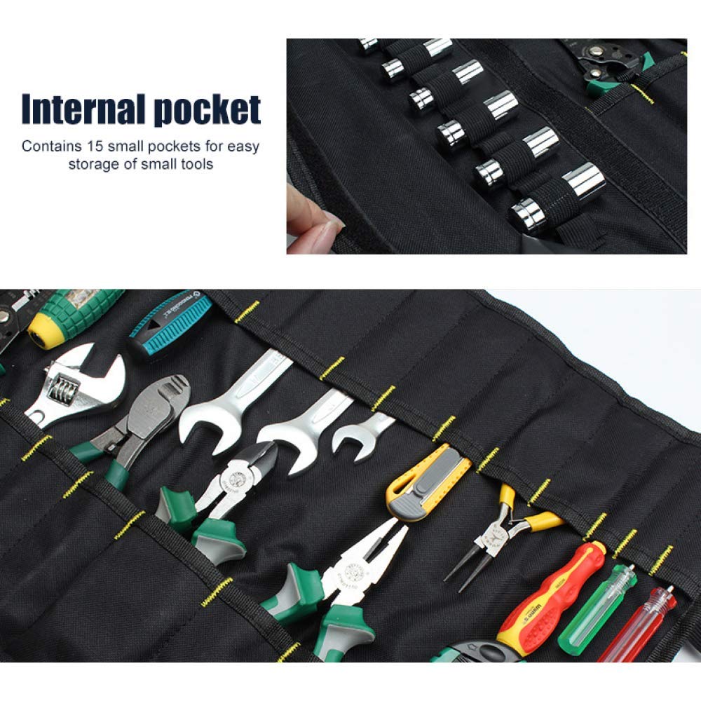 Durable Canvas Tool Roll Organizer for Screwdrivers, Wrenches & Chisels - Multi-Pocket Storage Pouch for Small Tools | Perfect for DIY Projects, Workshop & On-the-Go Repairs