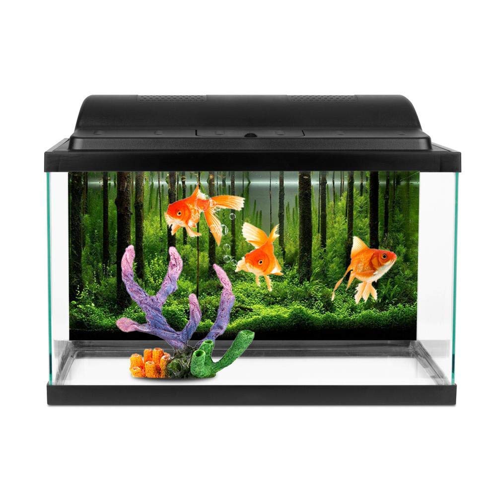 GOTOTOP Underwater Fish Aquarium Background Poster - 48x18 Inch PVC Adhesive Forest Scene Backdrop for Fish Tanks, Decorative Wall Art Print | Perfect for Home Aquariums, Pet Stores & Office Decor