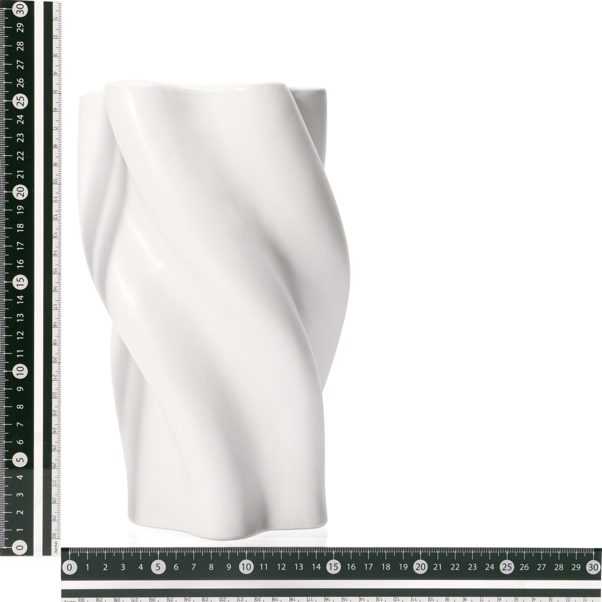 Large White Ceramic Twist Flower Vase - Elegant Home Decor for Living Room, Dining Table & Wedding Centerpieces