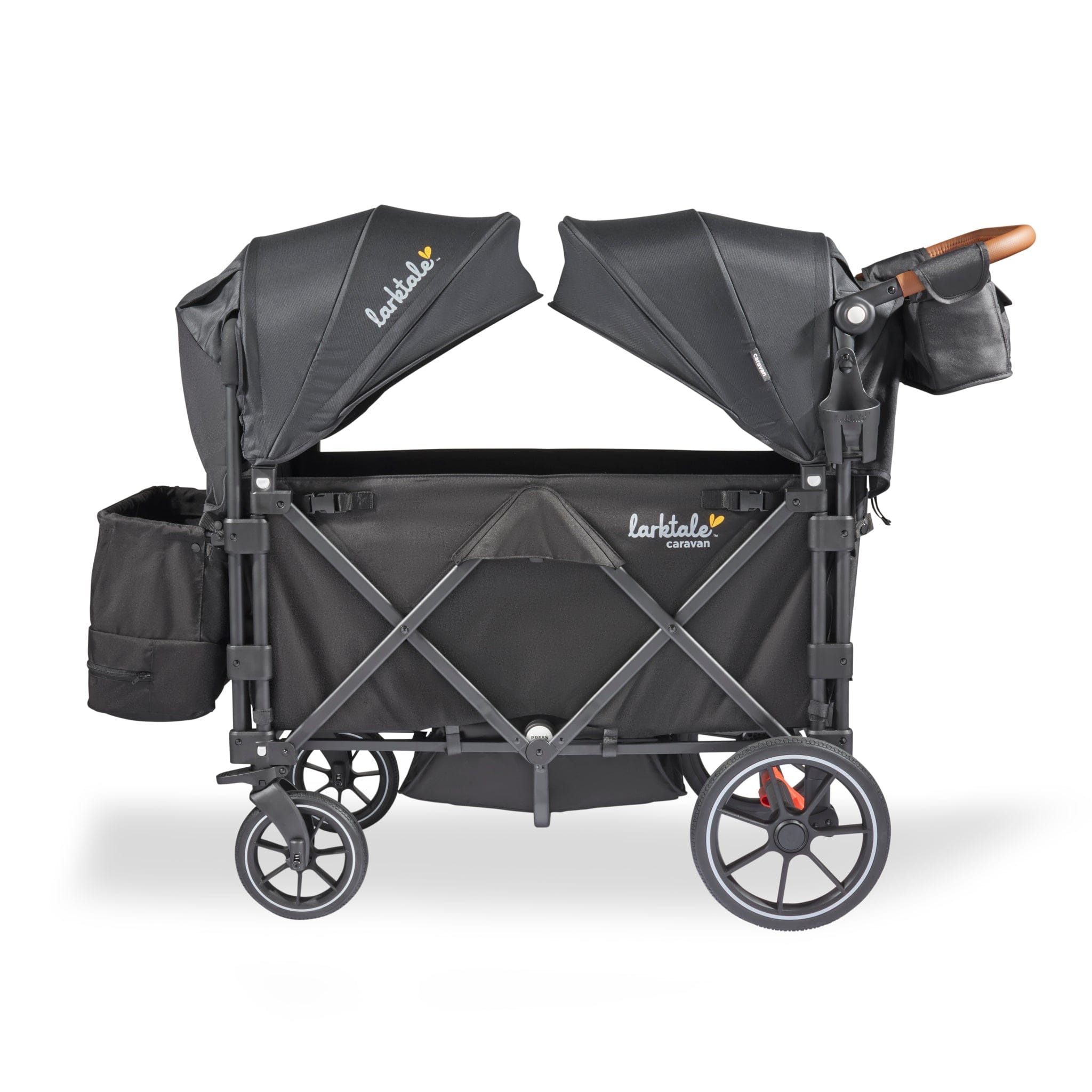 Larktale 2024 Caravan Quad Stroller Wagon - 4-Seater All-Terrain Baby Stroller & Wagon for Outdoor Adventures, Beach, Park, and Shopping