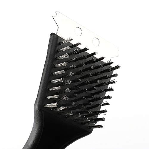 VALINK Heavy Duty BBQ Grill Brush - Stainless Steel Wire Bristle Scraper for Cleaning Grill Grates, Oven Racks & Burners - Camping, Backyard BBQ & Outdoor Cooking Essential Tool