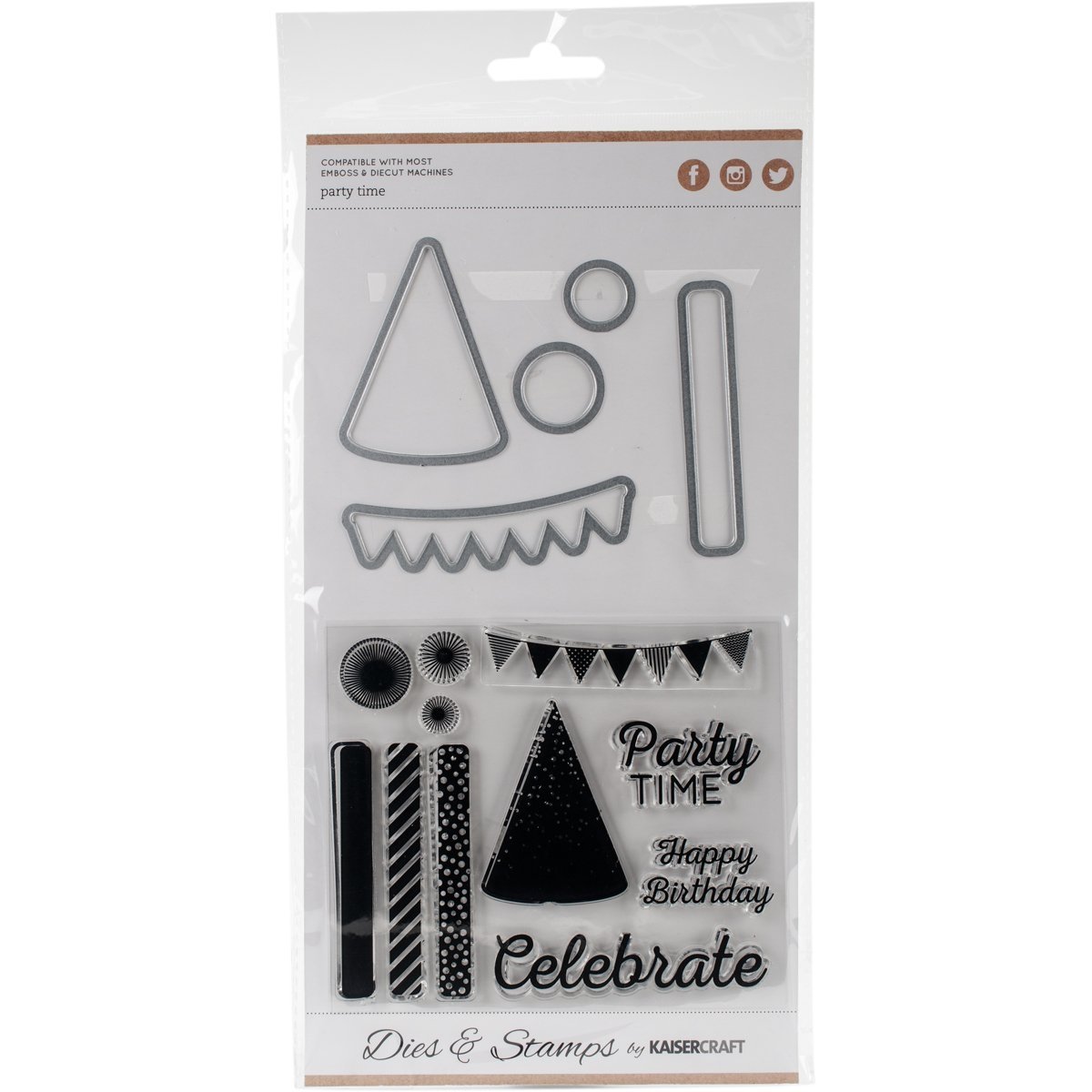 Kaisercraft Party Time Dies & Stamps .5