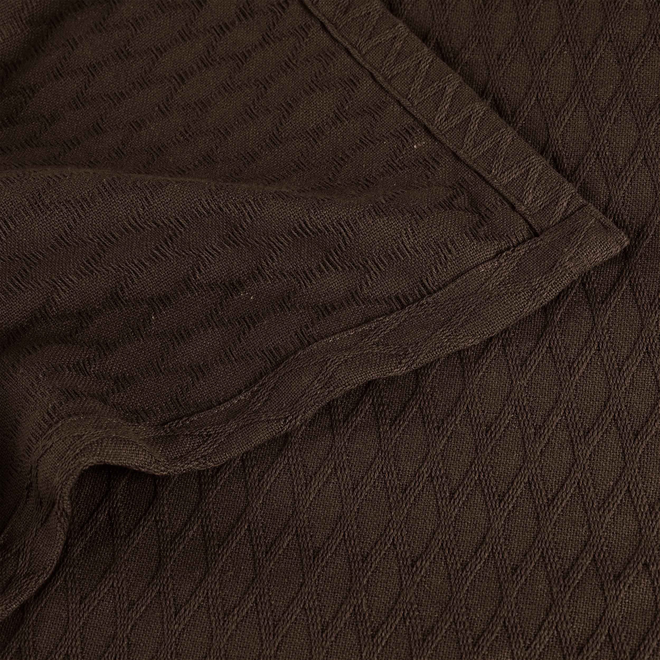 Premium Cotton All-Season Diamond Pattern Bed Blanket & Sofa Throw - Soft Cozy Blanket for Bedroom, Living Room, Travel and Gift Giving