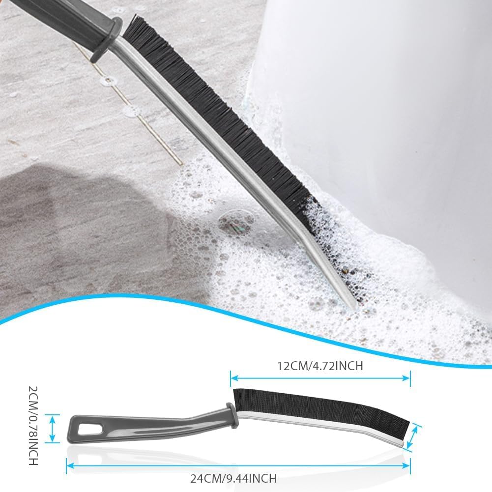 JICOOT Multi-Purpose Gap Cleaning Brush for Bathroom, Kitchen Tiles, Window Tracks & Door Slots - Deep Clean Hard-to-Reach Corners & Dead Spaces - Perfect for Home, Office & RV Cleaning (Plastic Gap Brush)