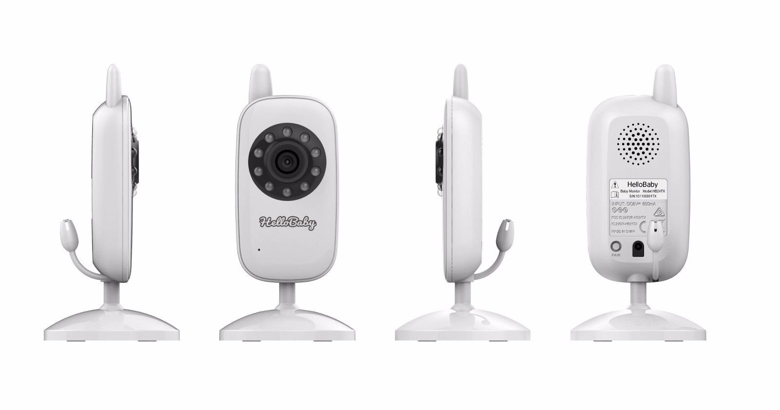 2.4 GHz Digital Video Baby Monitor with Night Vision & Room Temperature Display - Two-Way Audio, Lullaby Player & Remote Pan/Tilt - Ideal for Nursery, Bedroom & Travel Use