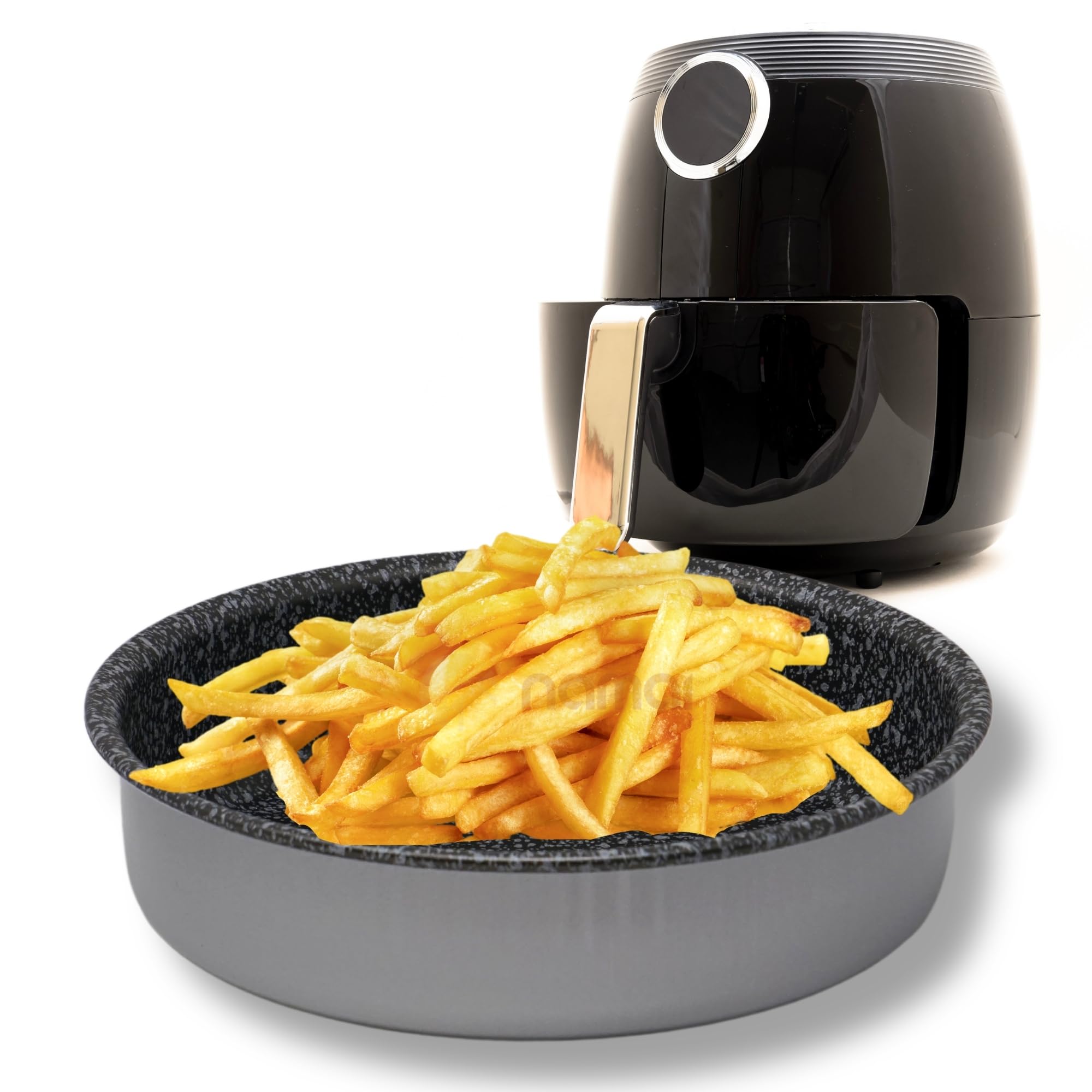 NAMAI Air Fryer Baking Pan 18CM - Dishwasher Safe Aluminum Air Fryer Accessories, Air Fryer Tray & Mold - Perfect for Roasting, Baking, and Reheating Food in Air Fryers