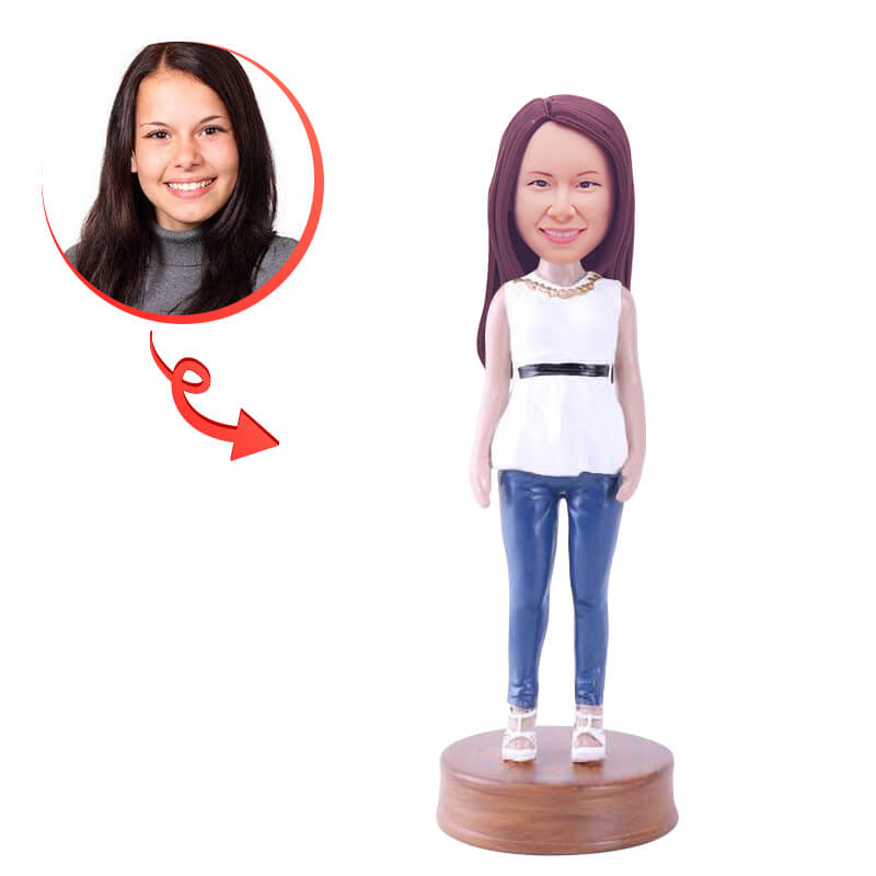Custom Female Bobblehead - Personalized Party & Night Out Figurine | Unique Gift for Women, Bachelorette, Birthday & Girls Night Out