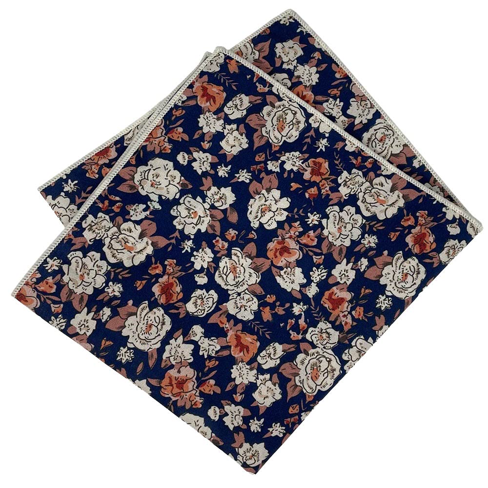 Kebocis Men's Floral Pocket Square Handkerchief - Stylish Silk Pocket Square for Suits, Tuxedos & Formal Events - Perfect Wedding, Prom & Business Accessory