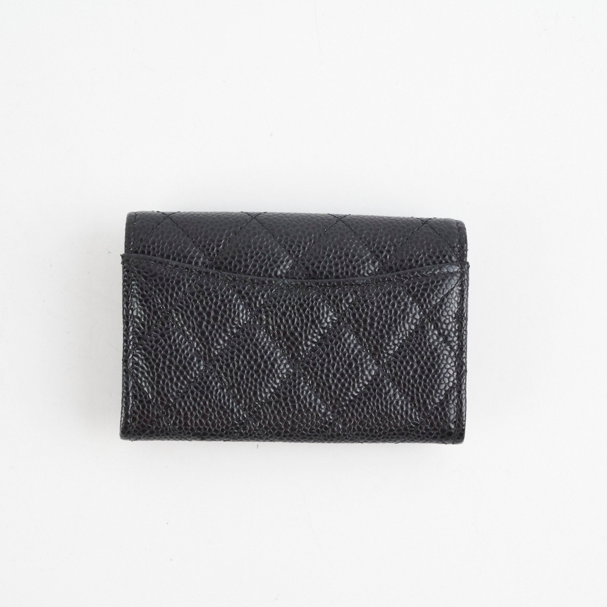 Chanel Quilted Caviar Leather Card Holder Wallet Black - Perfect for Everyday Use & Luxury Gift Giving