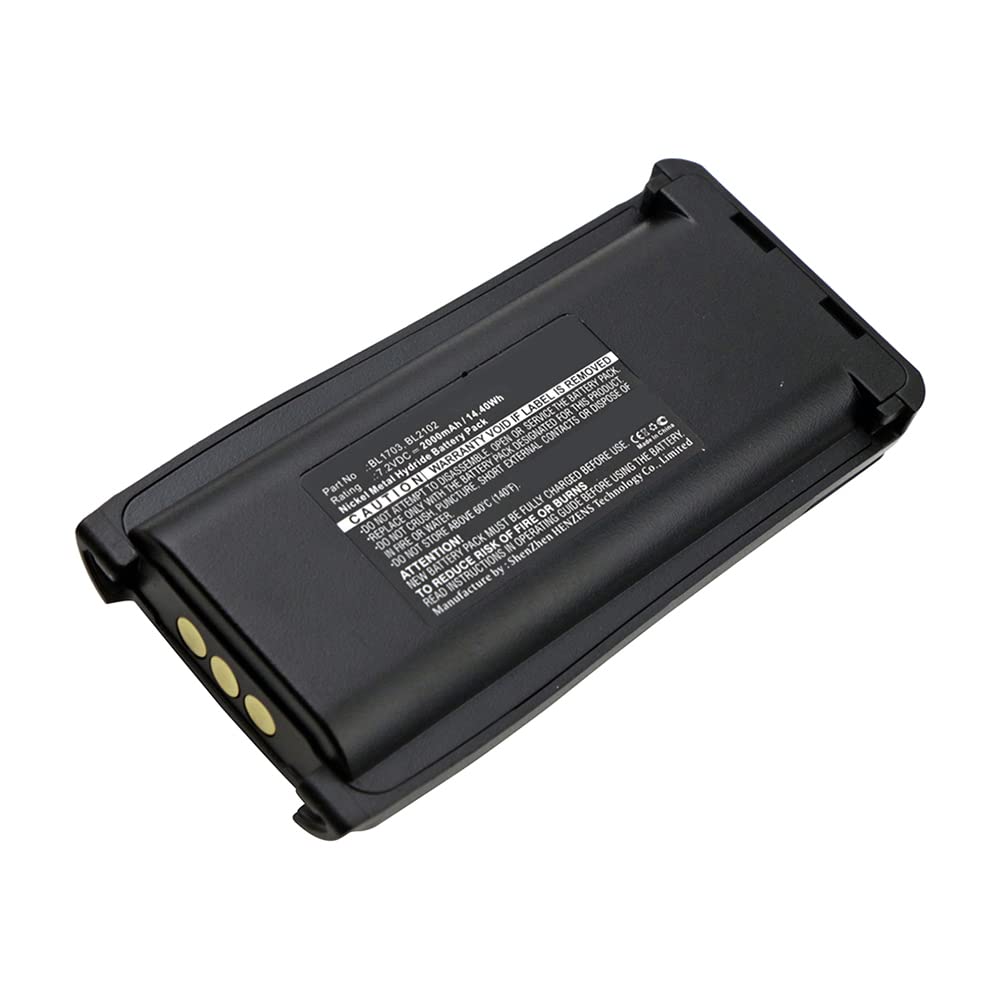 Synergy Digital 2-Way Radio Batteries - 5 Pack Ni-MH 7.2V 2000mAh Replacement for HYT TC-780U & BL1703 - Long Lasting Walkie Talkie Batteries for Outdoor, Construction, and Emergency Communication