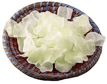 3000pcs Artificial Silk Rose Petals - Cream White Wedding Decorations, Romantic Night & Valentine's Day Party Supplies for Table Scatter, Aisle Decor, Photo Backdrops, and Special Events