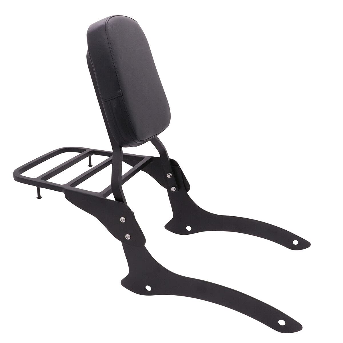Universal Sissy Bar Backrest & Luggage Rack for Yamaha V Star 1100 XVS1100 Dragstar - Heavy Duty Motorcycle Passenger Seat Support with Storage - Perfect for Long Rides, Road Trips & Touring