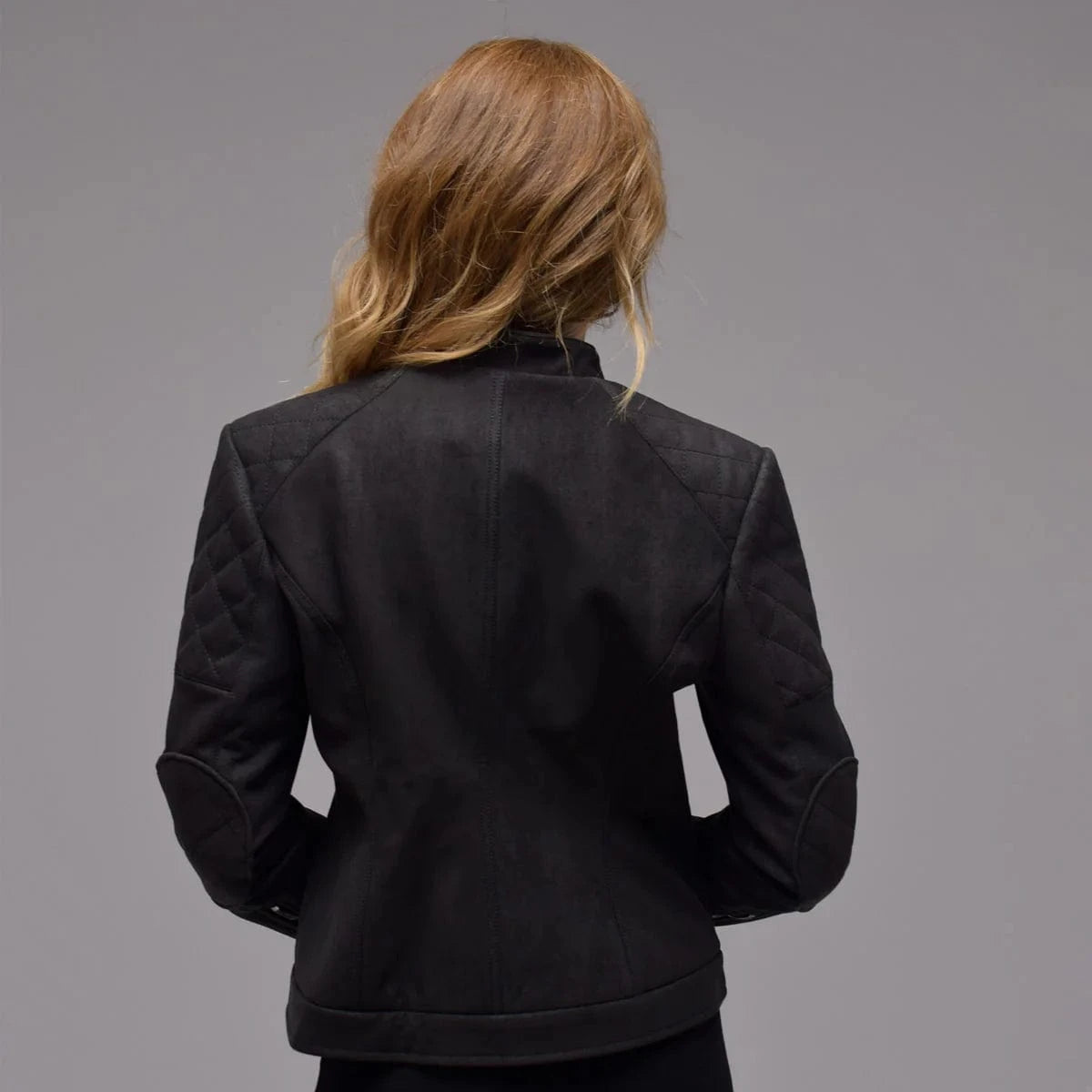Vegan Suede Jacket for Women - Black | Eco-Friendly Faux Leather Jacket | Perfect for Casual Outings, Parties & Fall Fashion