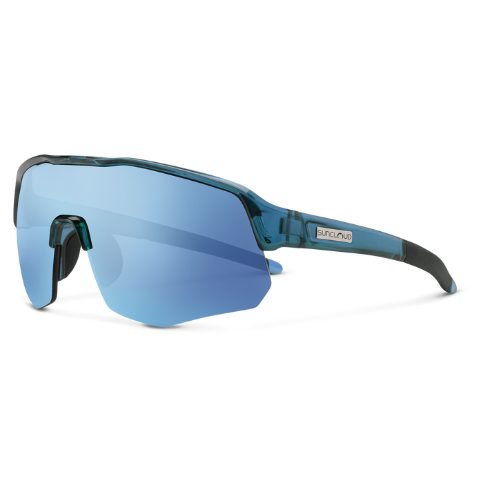 Cadence Matte Crystal Marine Polarized Sunglasses with Aqua Mirror Lens - Perfect for Boating, Fishing & Outdoor Adventures