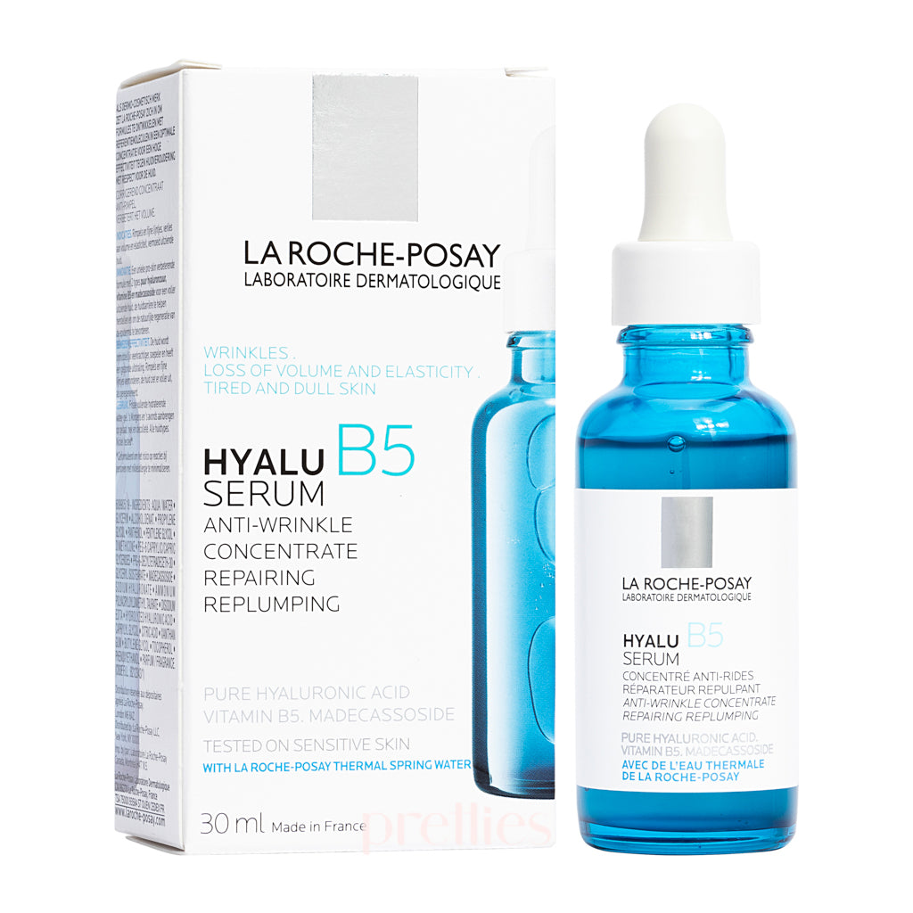 La Roche-Posay Hyalu B5 Hyaluronic Acid Serum 30ml - Hydrating & Plumping Face Serum for Dry Skin - Reduce Wrinkles & Fine Lines - Perfect for Daily Skincare Routine & Nighttime Use