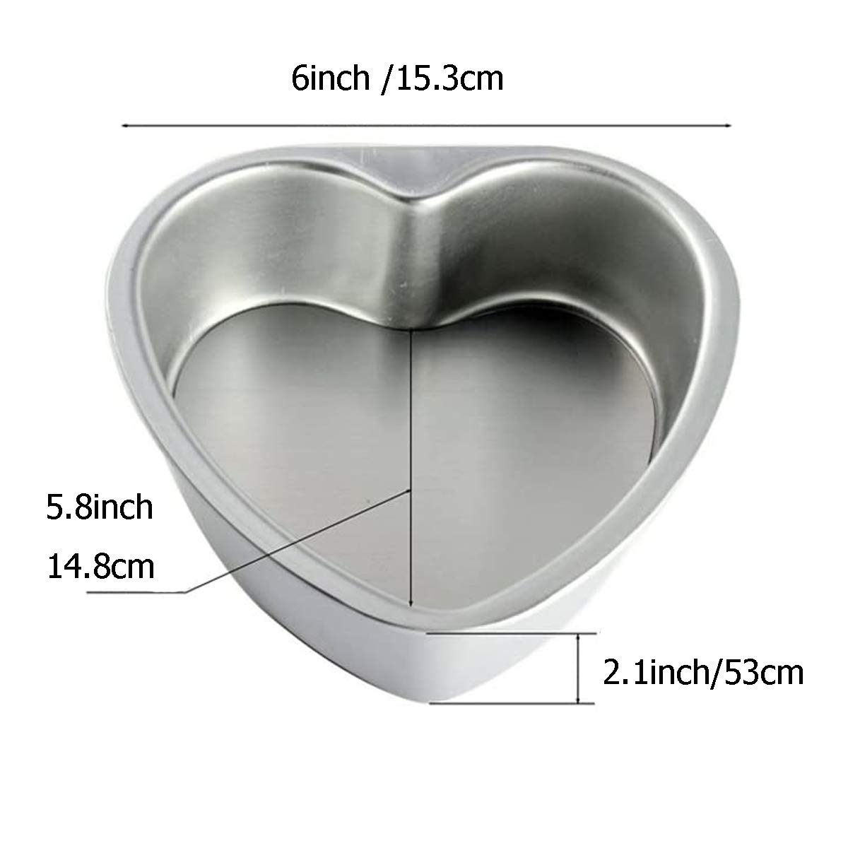 FRIGIIRE 6-Inch Deep Heart Cake Pan with Removable Bottom - 2-Piece Aluminum Push Pan Set for Cheesecake, Chiffon & Baking | Perfect for Valentine's Day, Anniversaries & Romantic Desserts