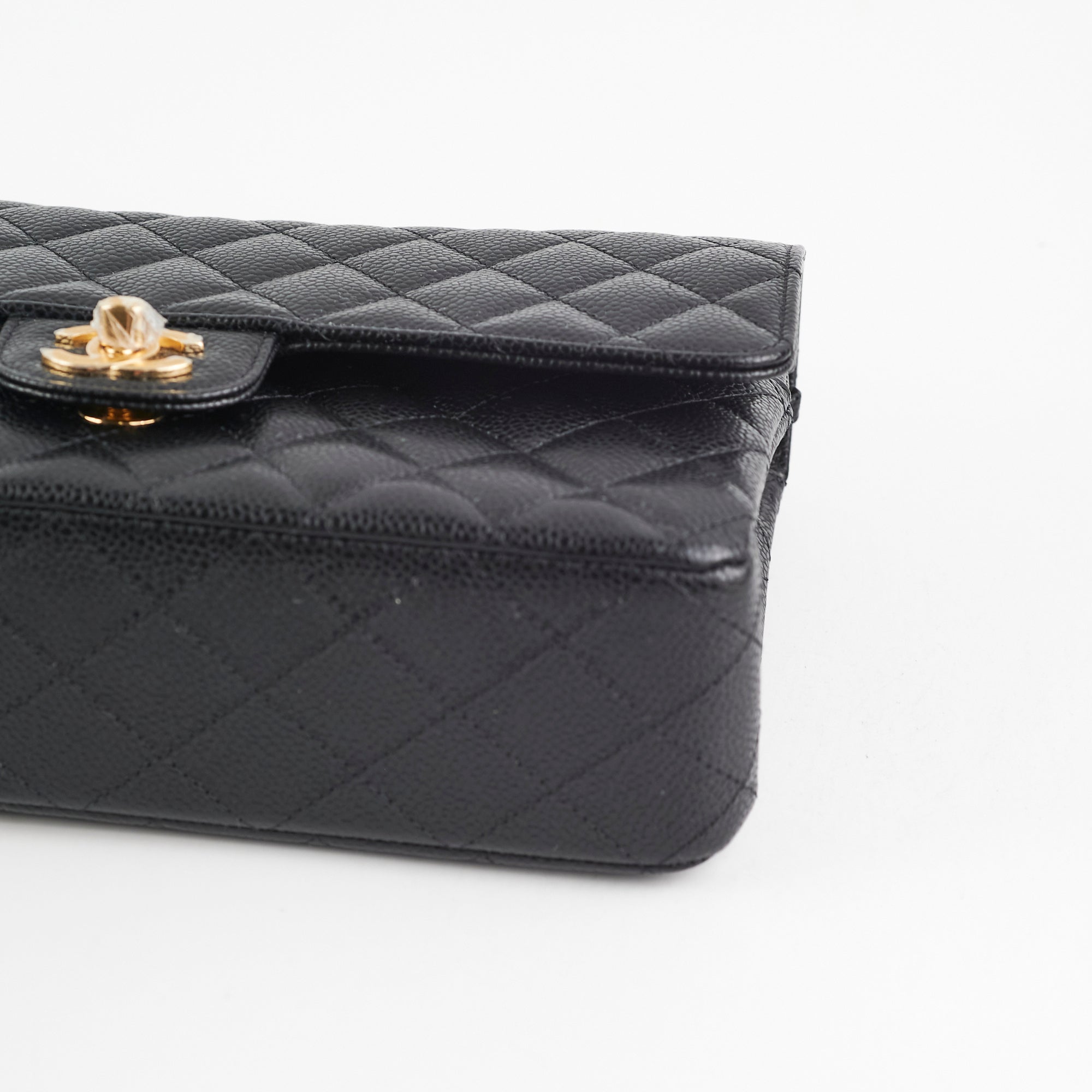 Chanel Medium/Large Double Classic Flap Bag in Black Caviar Leather 2023 - Luxury Handbag for Women, Perfect for Work, Evening Events & Special Occasions