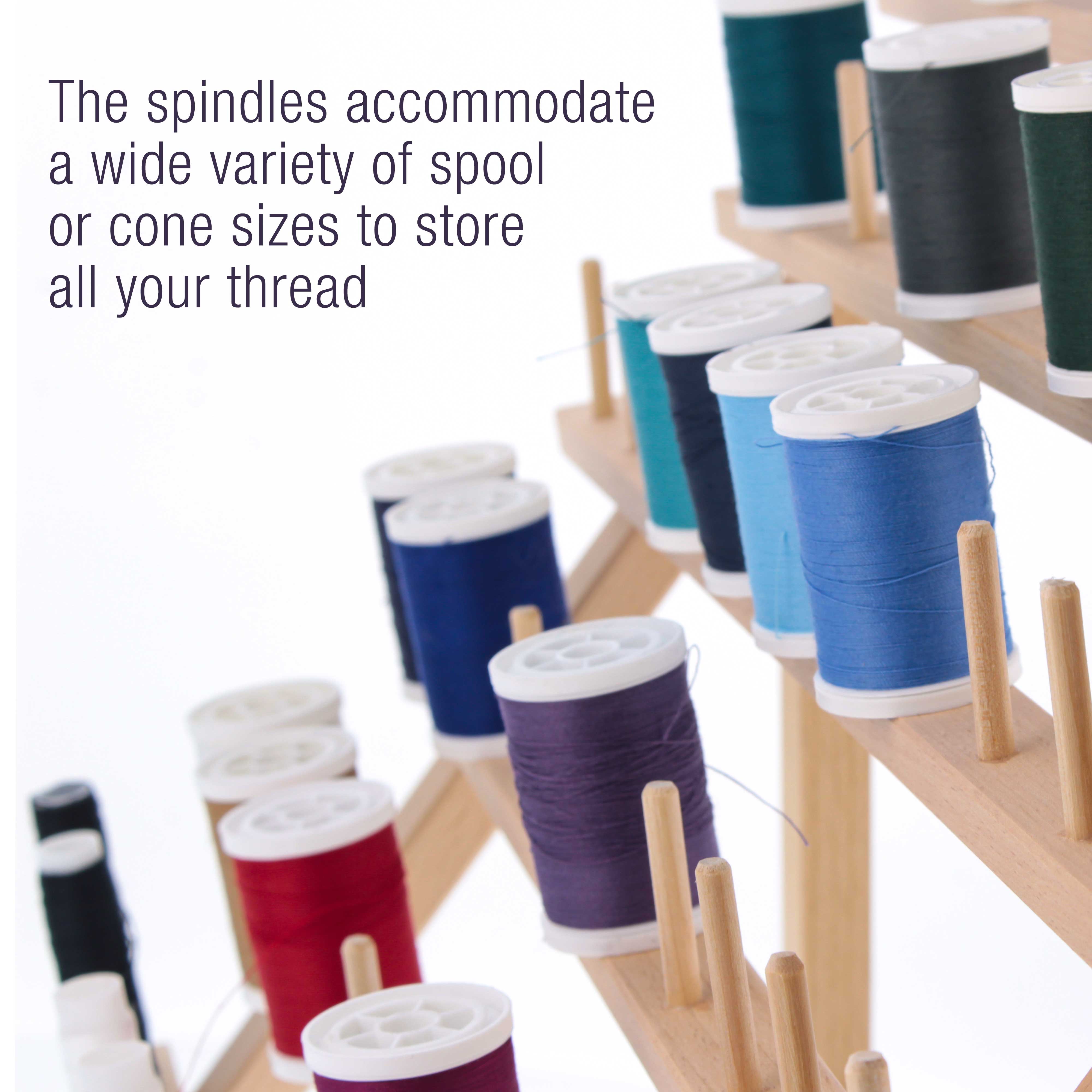 Premium 60 Spool Wooden Thread Holder - Sewing & Embroidery Thread Storage Organizer for Craft Room & DIY Projects | Perfect for Quilting, Knitting & Needlework