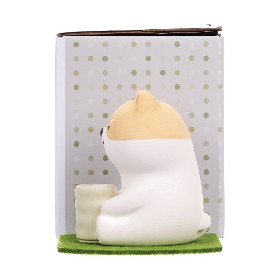 DECOLE Sit Back Aroma Mascot Shiba (52g) - Cute Japanese Dog Plush with Relaxing Scent - Perfect for Home Decor, Office Desk & Stress Relief Gift