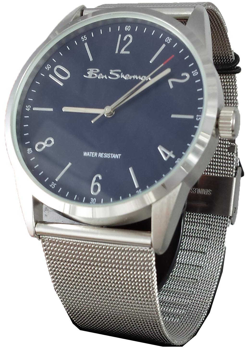 Ben Sherman Men's Silver Stainless Steel Mesh Watch - Waterproof Casual Dress Watch for Business, Office & Everyday Wear
