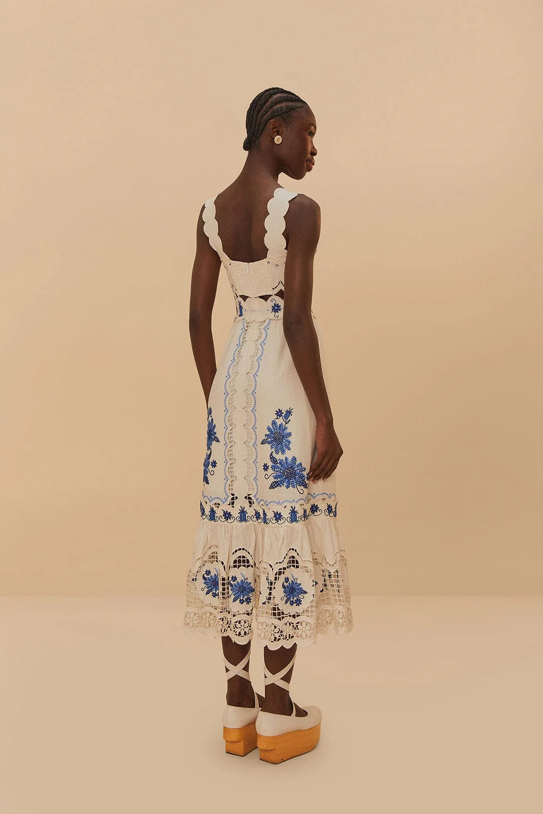 Farm Rio Richelieu Sunflower Midi Dress - Floral Summer Dress for Women, Boho Chic Beach Dress with Sunflower Print - Perfect for Vacations, Beach Parties & Summer Outings