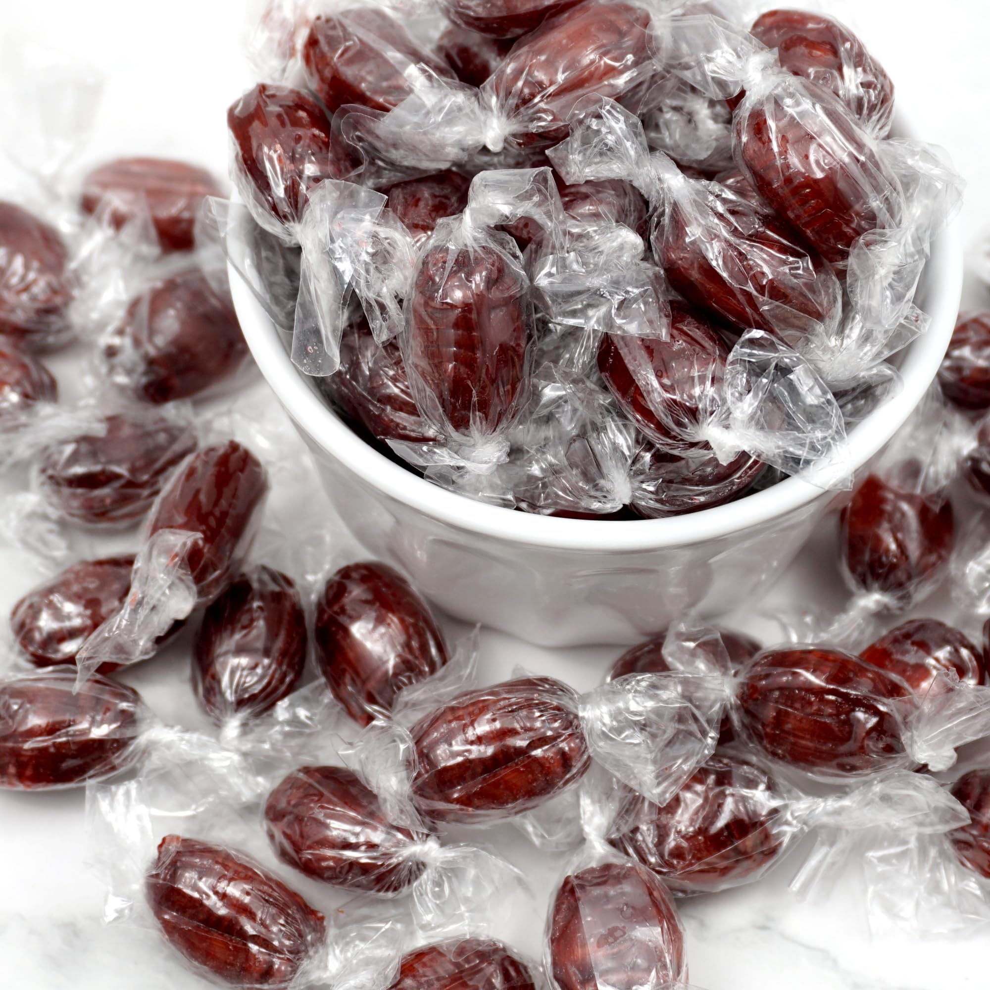 Old Fashioned Root Beer Barrels Hard Candy - 2lb Bulk Bag (Approximately 130 Pieces) - Individually Wrapped Bulk Candy for Parties, Gifts & Movie Nights - The Hampton Popcorn & Candy Company