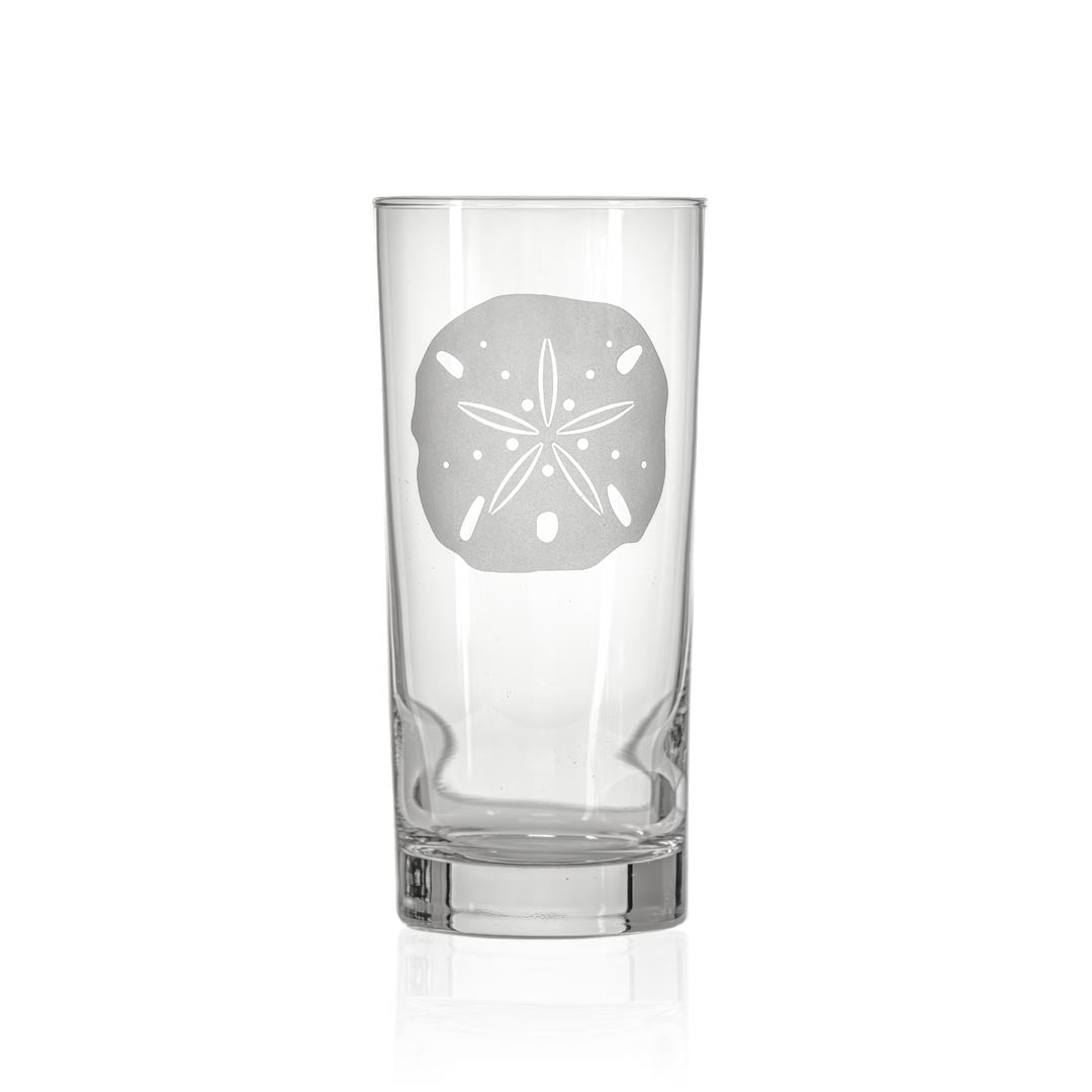 Premium 15oz Sand Dollar Highball Cocktail Glasses - Set of 12 | Durable Drinkware for Beach Parties, Summer BBQs & Outdoor Entertaining