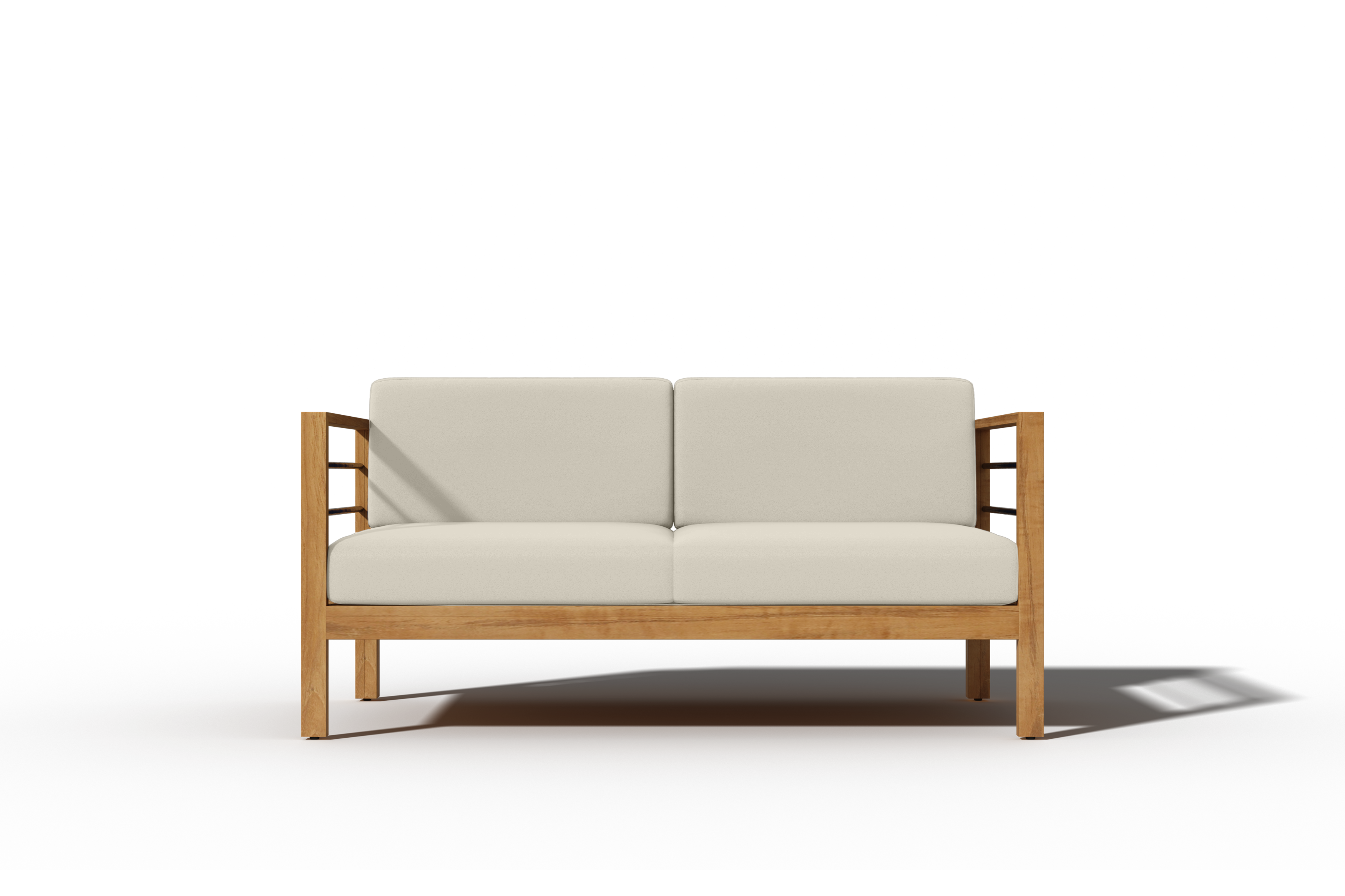 Premium 4-Piece Teak Outdoor Patio Deep Seating Set with Sunbrella Cushions - Waterproof & UV Resistant - Perfect for Backyard, Garden, Poolside & Patio Relaxation