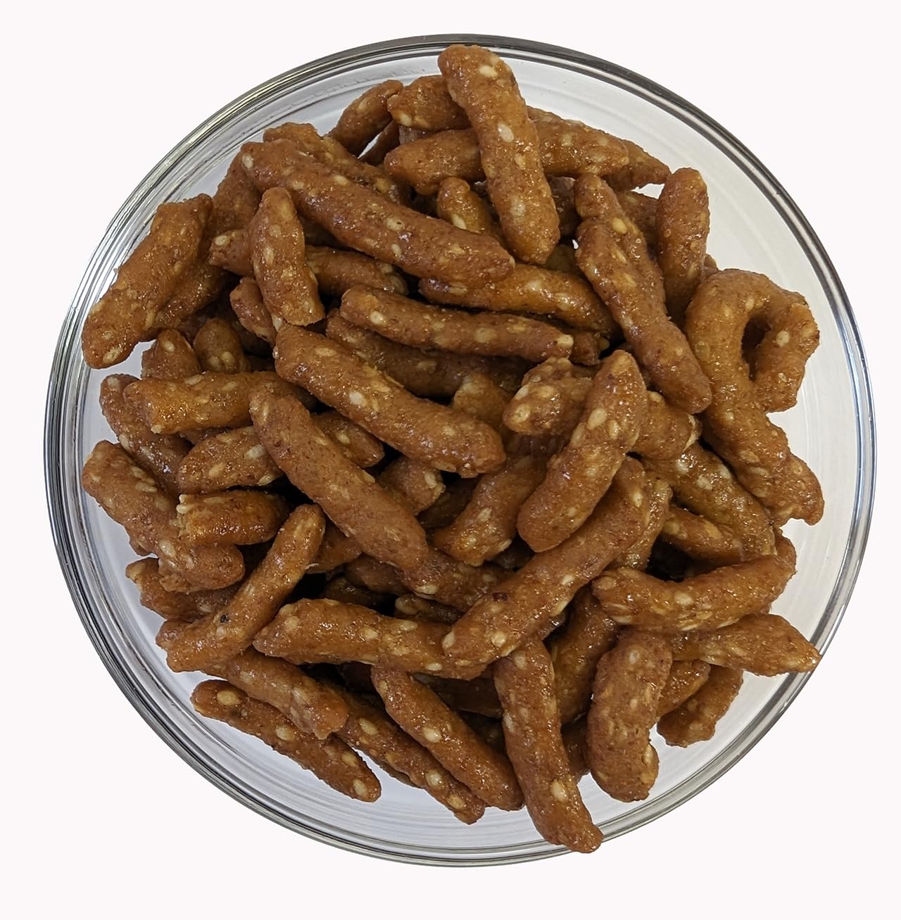 Honey Roasted Sesame Sticks Snacks 1 lb - Crunchy Sweet & Salty Healthy Snack - Medley Hills Farm - Resealable Container - Perfect for Office, Hiking, Movie Nights & Party Snack Mix