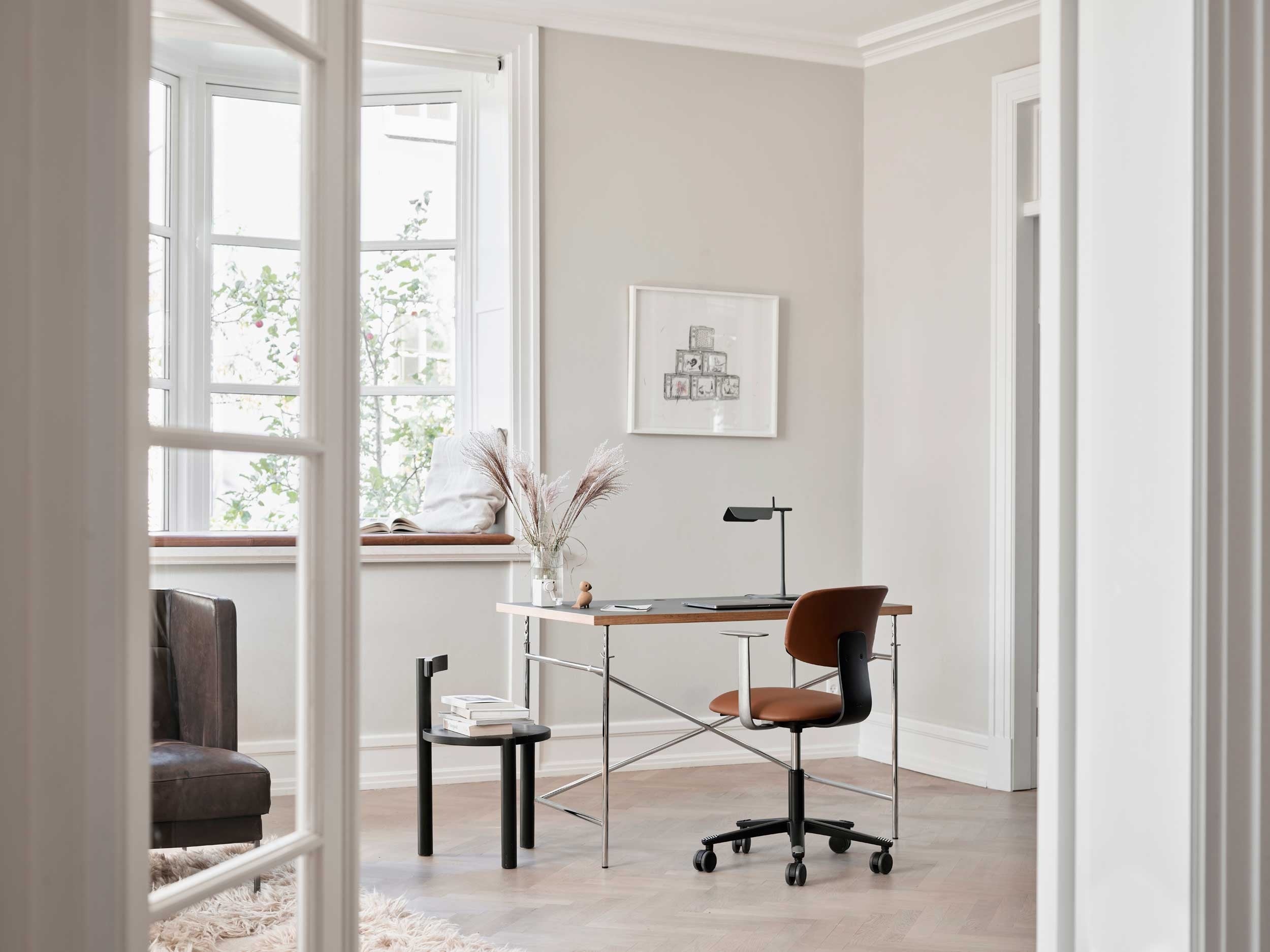 HÅG Tion 2140 Ergonomic Office Chair - White & Grey with Adjustable Armrests for Home & Workspace Comfort