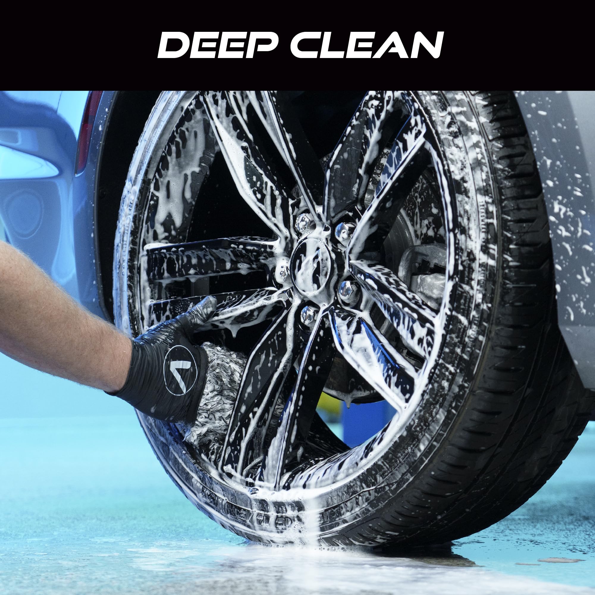 Premium Microfiber Wheel Cleaner Mitts for Cars - 2 Pack (5.5