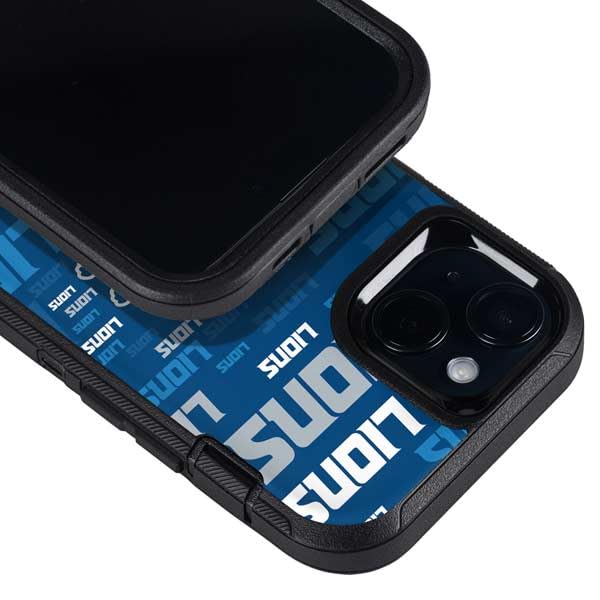 Official NFL Detroit Lions Blast Alternate Design Phone Skin - Compatible with OtterBox Defender iPhone 14 Case | Durable Protective Decal for Sports Fans & Everyday Use