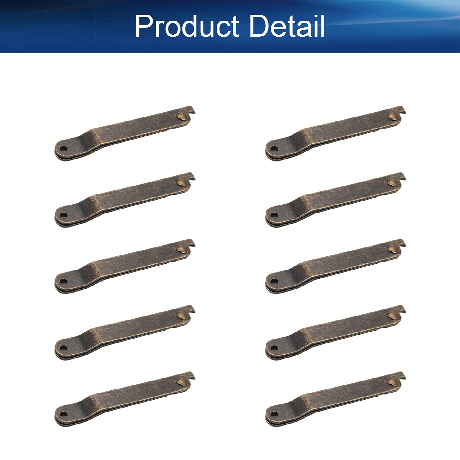Yinpecly 10Pcs Bronze Folding Lid Support Hinges - Heavy Duty Cabinet Hinges for Lift Up Furniture, Cupboard & Display Box - Perfect for Kitchen Cabinets, Jewelry Boxes & Wooden Chests