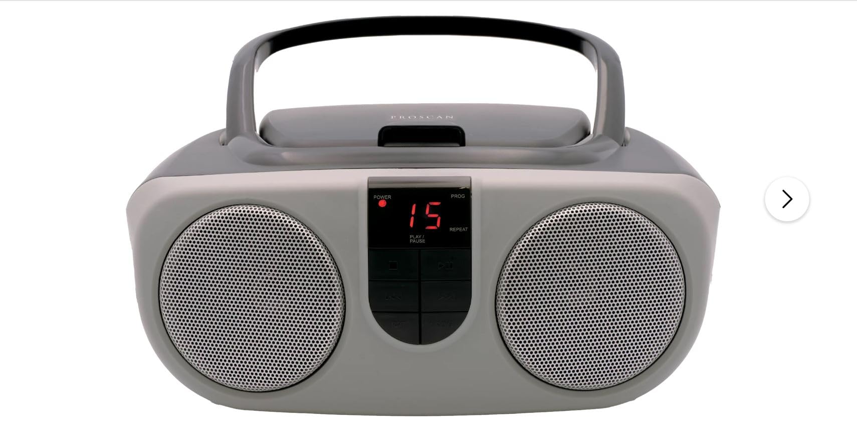 Proscan Portable CD Player with AM/FM Radio, Boombox Stereo Sound - Compact & Lightweight for Home, Travel, Gym & Outdoor Use (Silver)