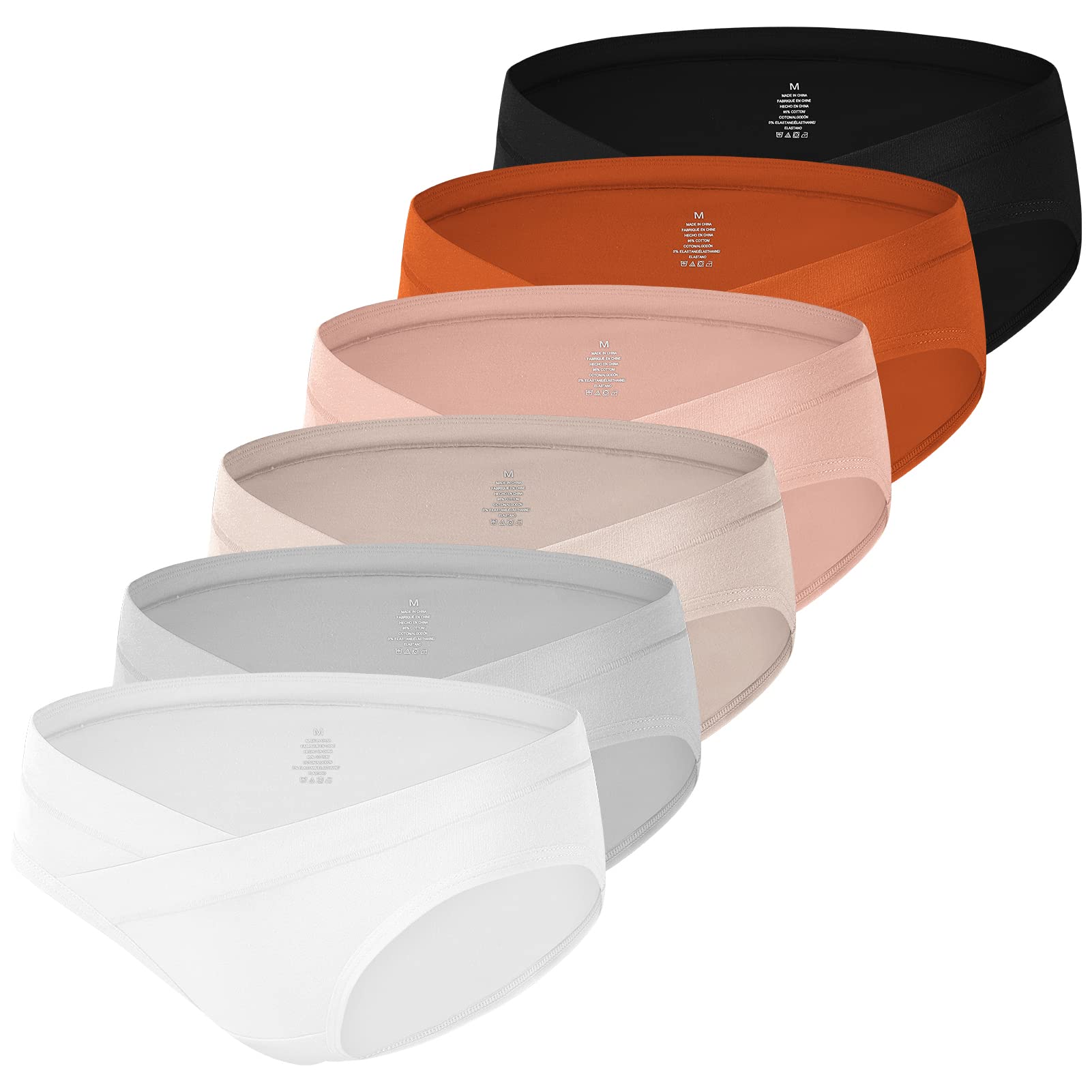 5Mayi Maternity Cotton Underwear for Women - Soft Breathable Under Bump Panties - Postpartum Pregnancy Underwear for Comfort & Support - Perfect for Daily Wear & Post-Delivery Recovery