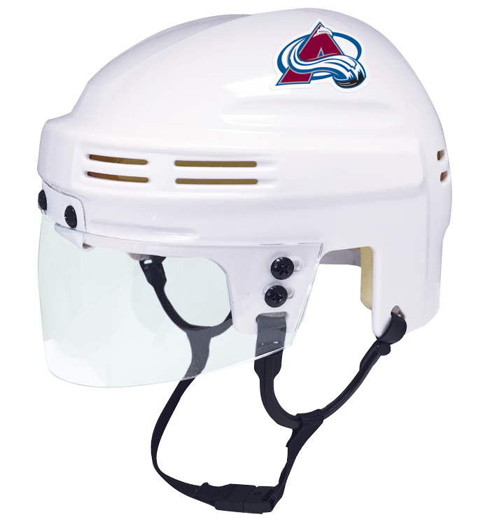Colorado Avalanche NHL Collectible Mini Helmet - Officially Licensed Hockey Memorabilia with Display Stand - Perfect for Fans, Sports Decor & Gift Giving