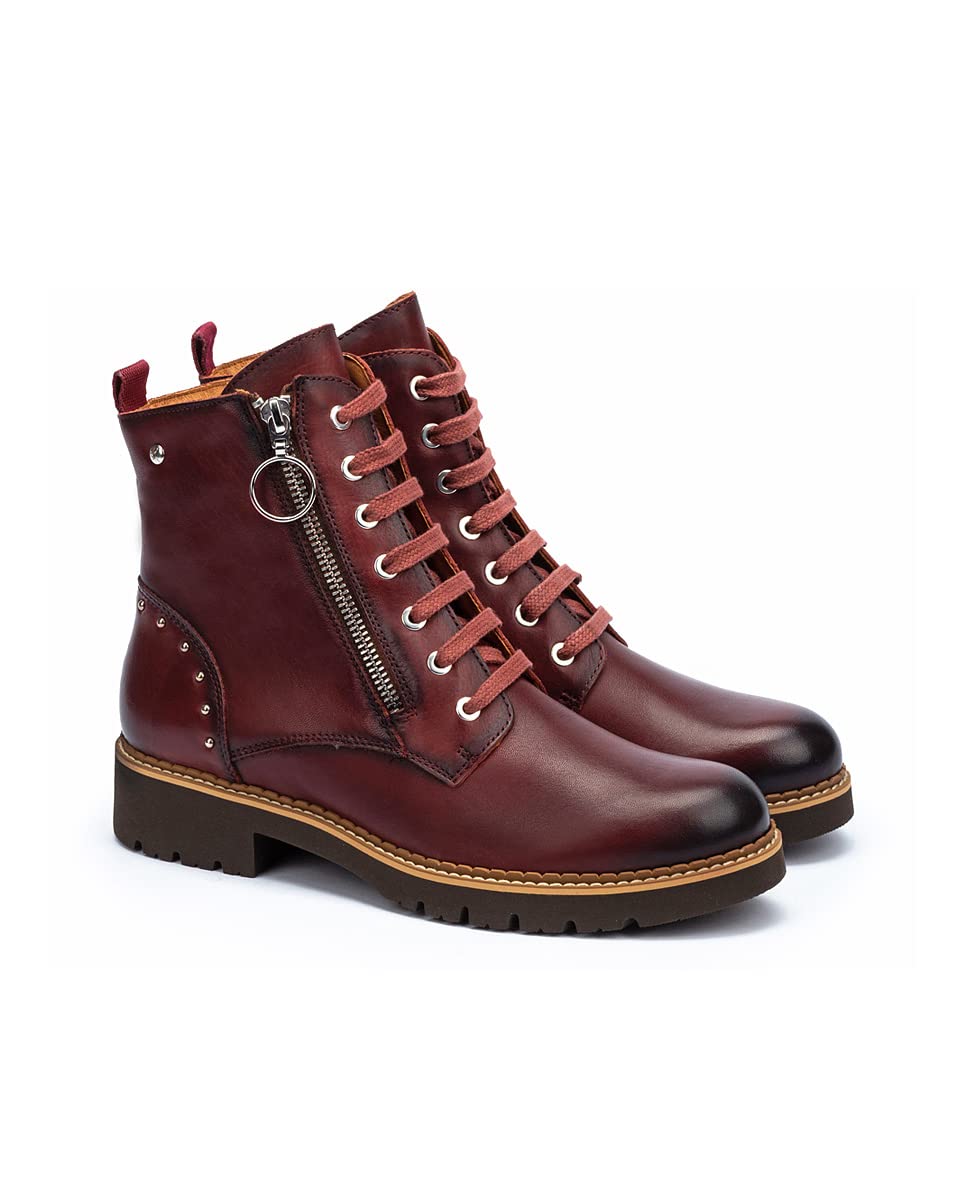 PIKOLINOS Women's Leather Flat Ankle Boots - Comfortable Casual Shoes for Walking, Work & Everyday Wear