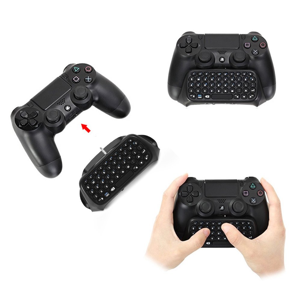 Ciglow Mini Bluetooth Gaming Keyboard for PS4 Controller - Wireless Chatpad with Easy Operation - Perfect for Online Gaming, Chatting & Streaming