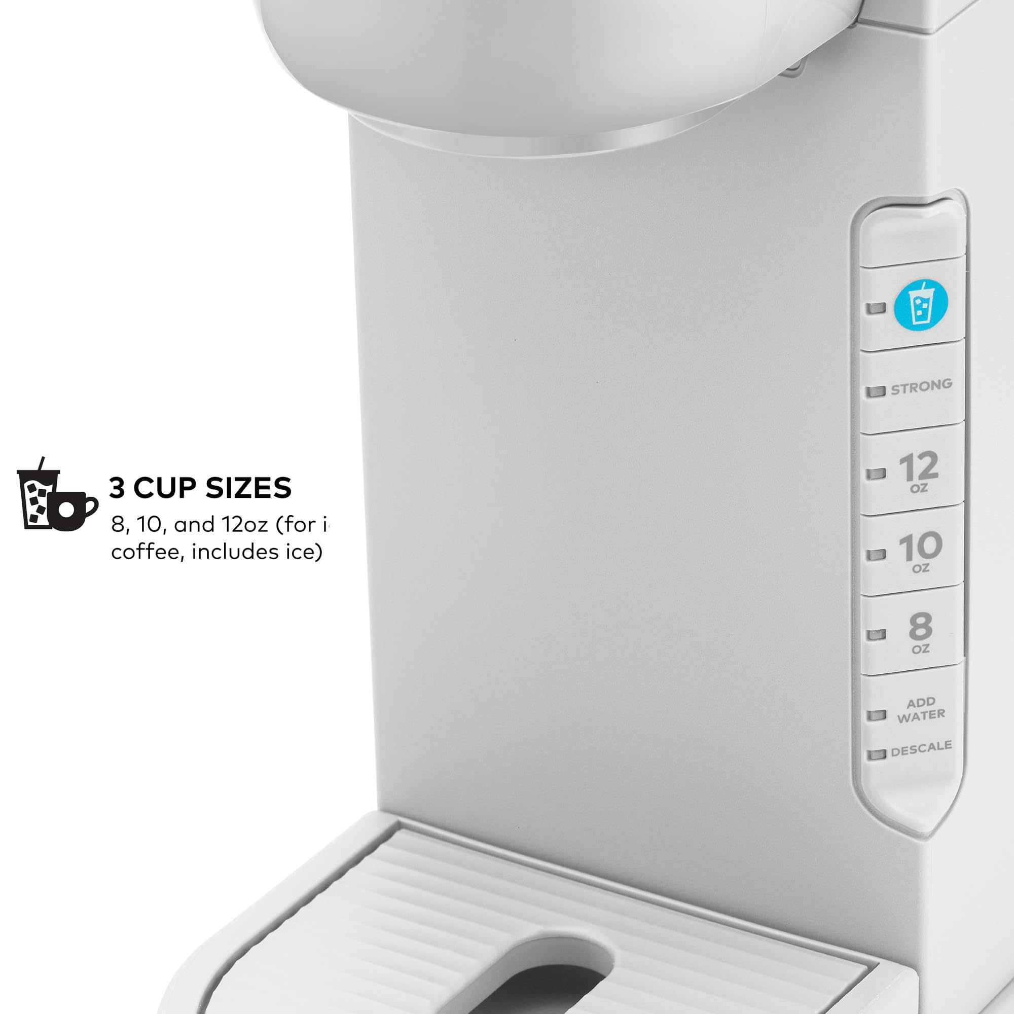Keurig K-Iced Single Serve Coffee Maker - Brew Hot & Iced Coffee with Any K-Cup Pods, Compact White Iced Coffee Machine for Home, Office or Dorm Use