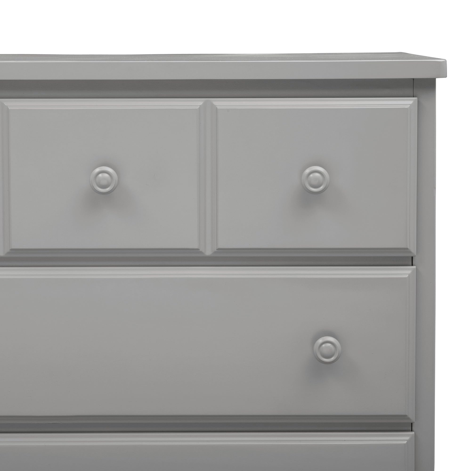 Delta Children 3-Drawer Dresser with Interlocking Drawers - Sturdy Nursery Furniture for Baby Clothes Storage, Grey - Perfect for Kids' Bedroom Organization & Nursery Decor