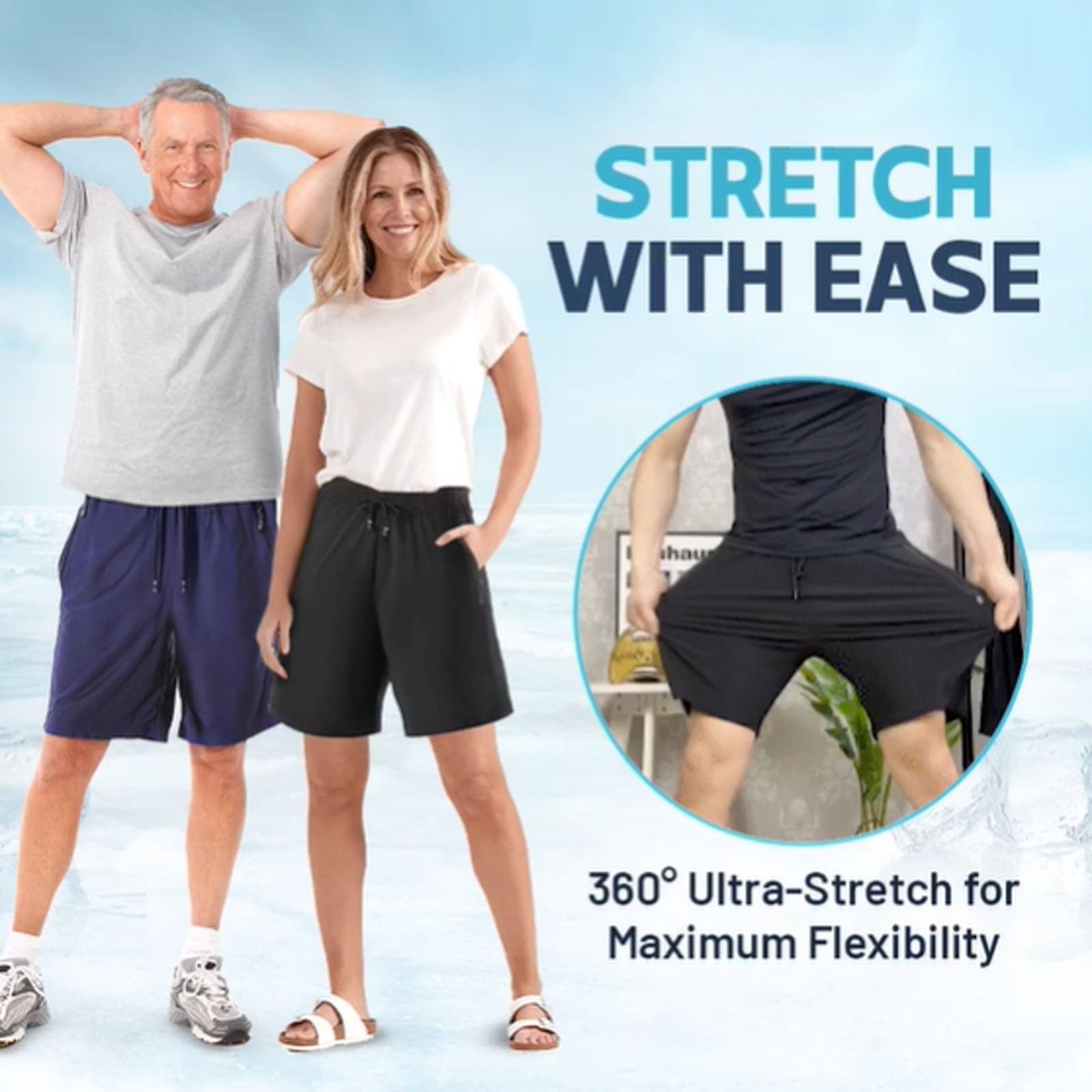 Premium Ice Silk Shorts for Women & Men - Breathable & Stretchy Summer Shorts for Yoga, Running, Lounge & Outdoor Activities