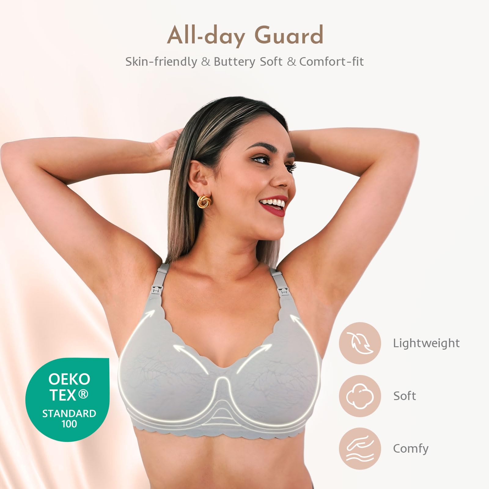 Seamless Nursing Bras for Breastfeeding - Ultra Comfort Maternity Bra for Women, Natural Shape Pregnancy Support - Perfect for Daily Wear, Night Nursing & Postpartum Recovery