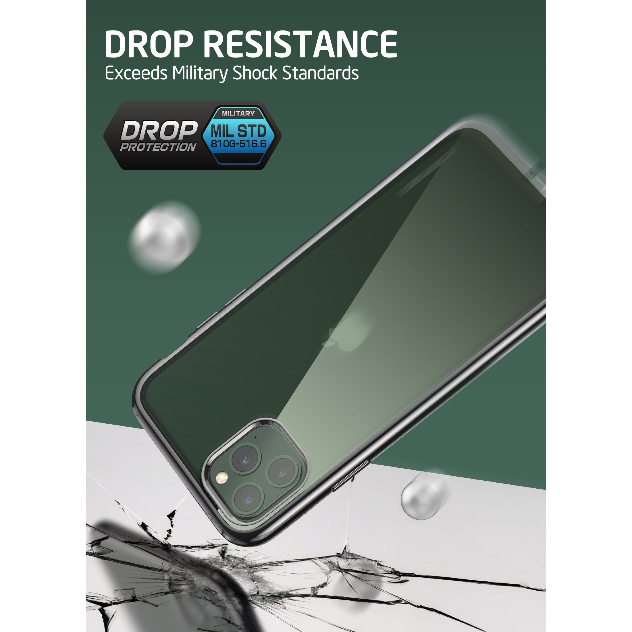 iPhone 11 Pro Case 5.8 Inch - Unicorn Beetle Electro Slim Clear Protective Cover (Black) | Shockproof & Scratch Resistant for Daily Use, Work & Outdoor Activities