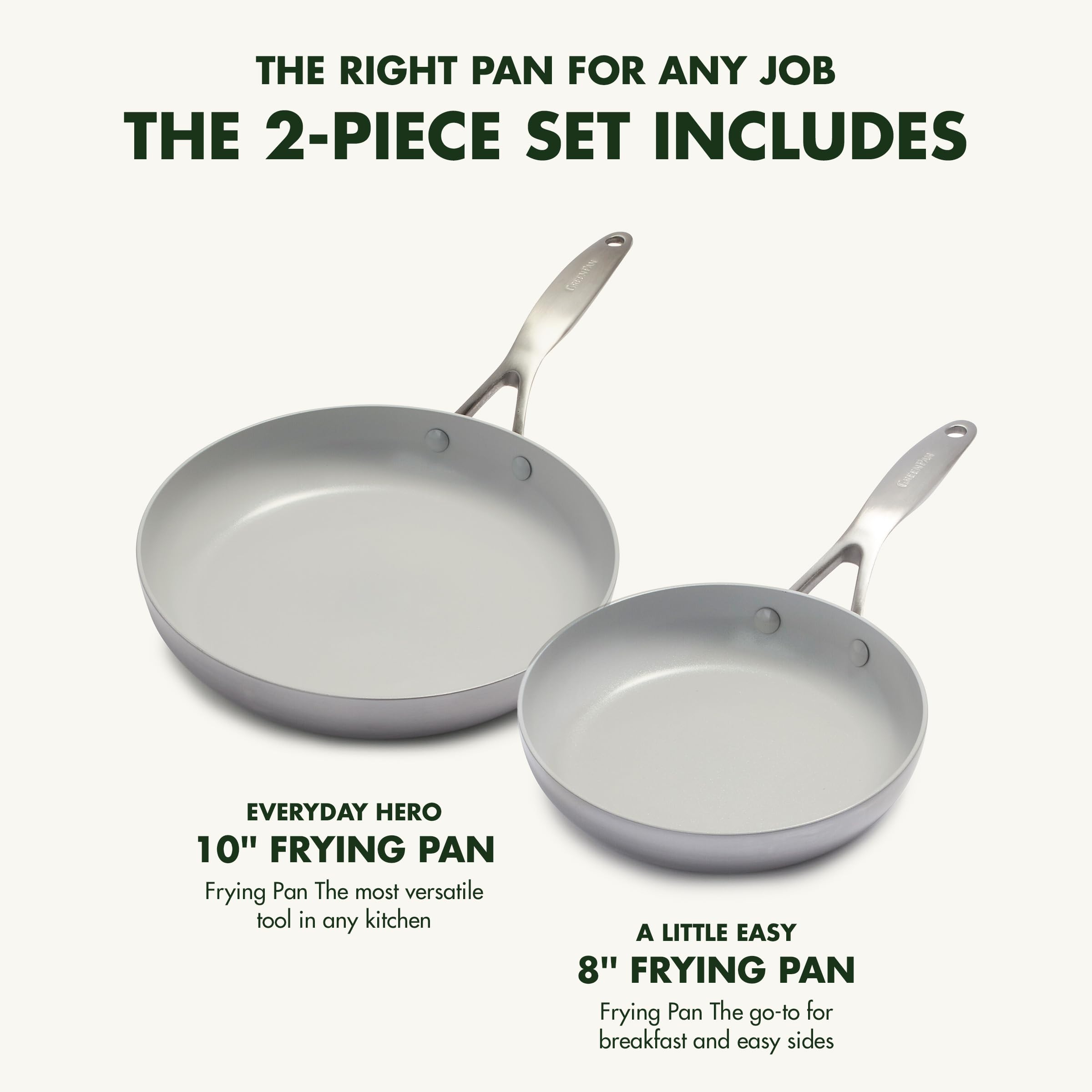 GreenPan Venice Pro Tri-Ply Stainless Steel Healthy Ceramic Nonstick 8