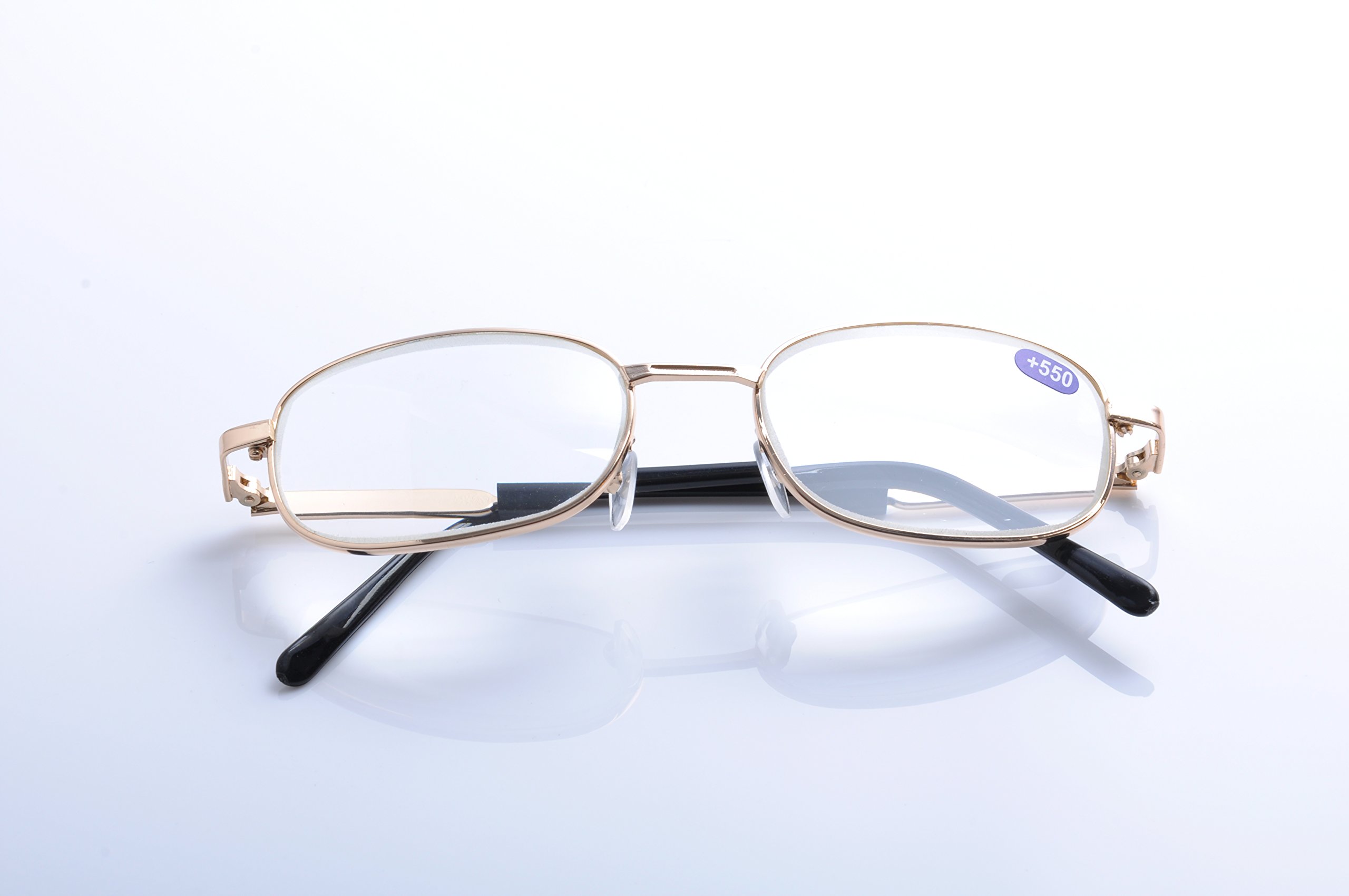 Stylish Metal Full Rim Reading Glasses for Men & Women - Fashionable Eyewear for Reading, Working & Daily Use