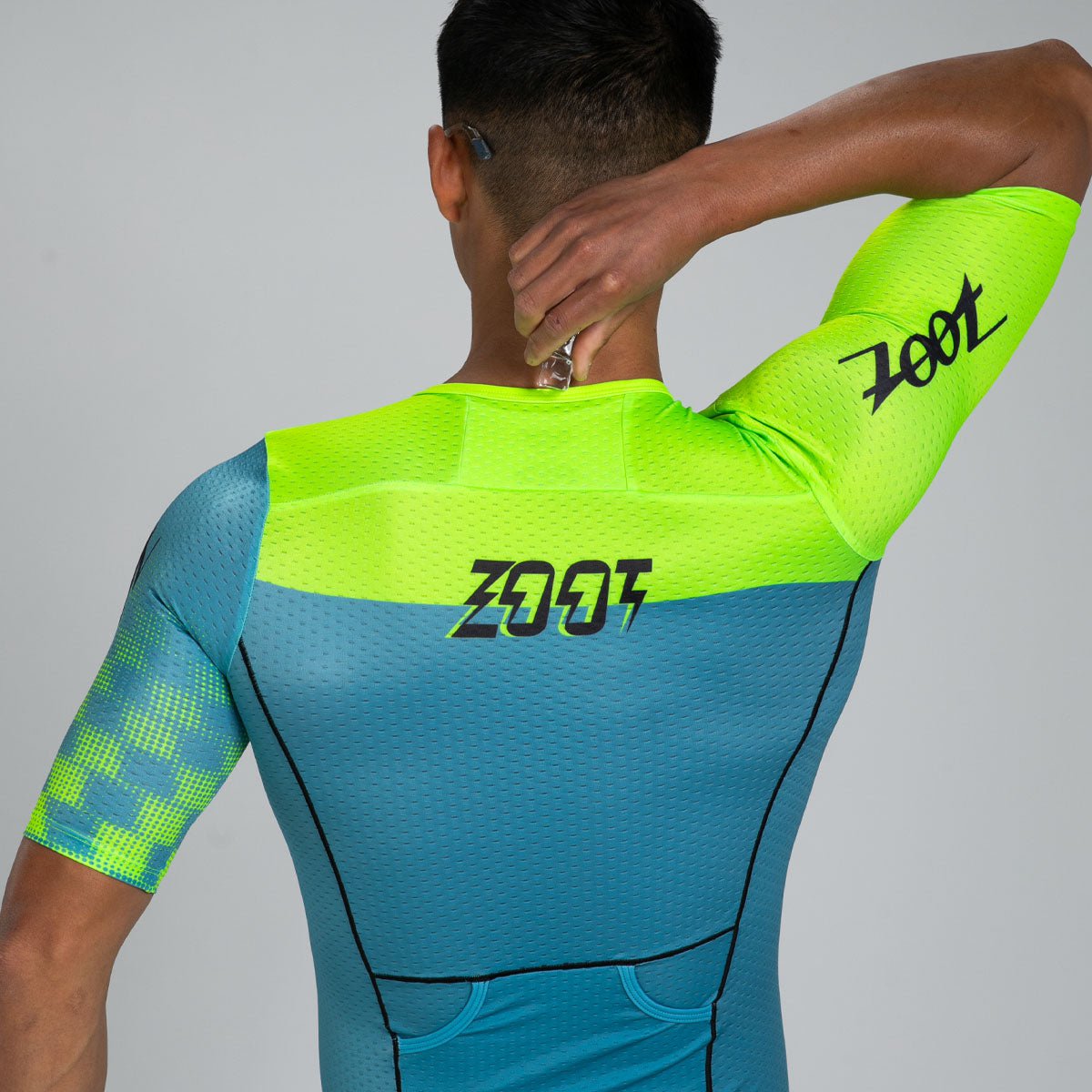 Men's Limited Edition Tri Aero Cycling Jersey - Lightweight & Breathable Performance Bike Shirt for Road Racing & Training - Electric Blue Color