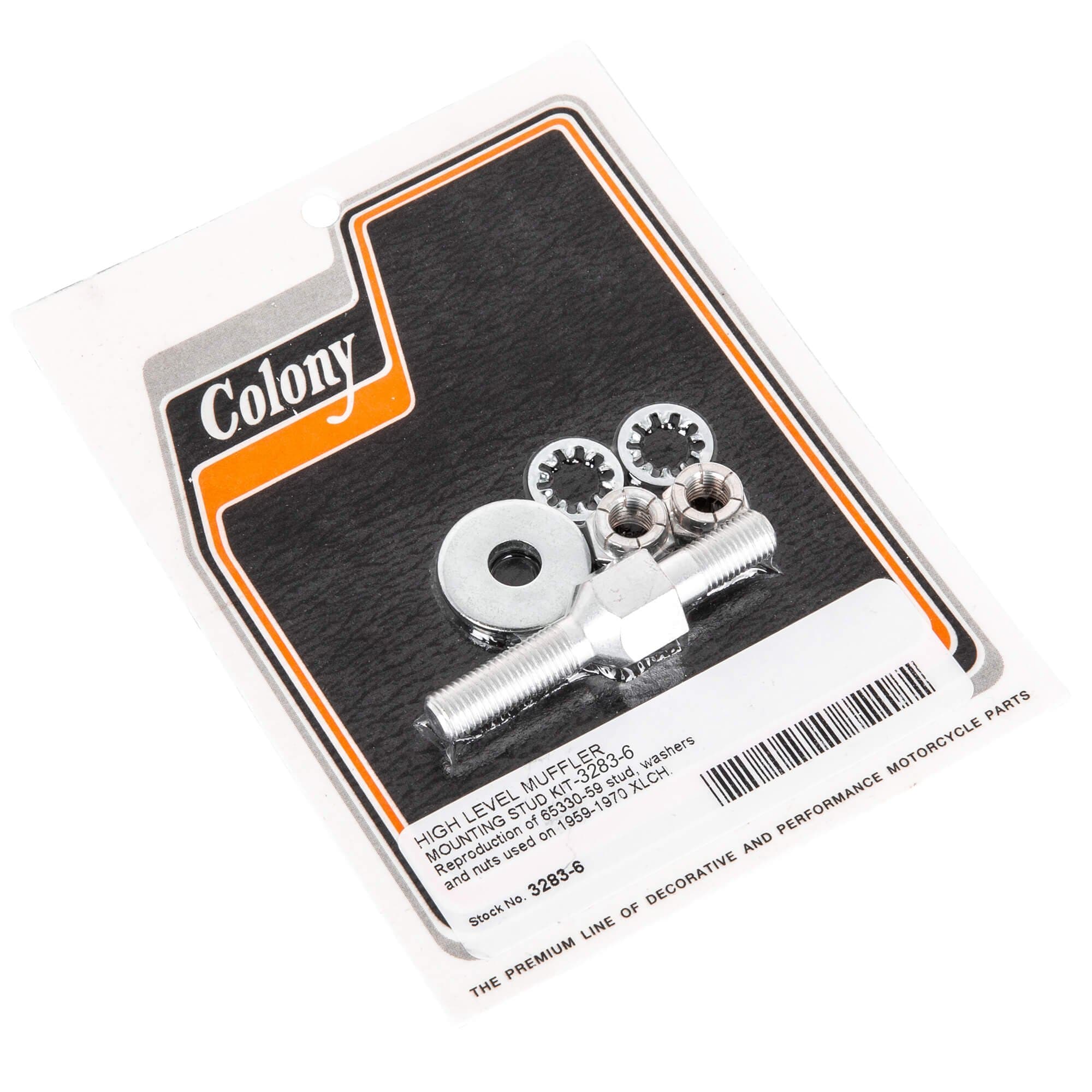 1959-1970 Harley Davidson Sportster XLCH 6 Muffler Stud Mounting Kit - Compatible with XLCH Models - Perfect for Exhaust System Repairs & Upgrades